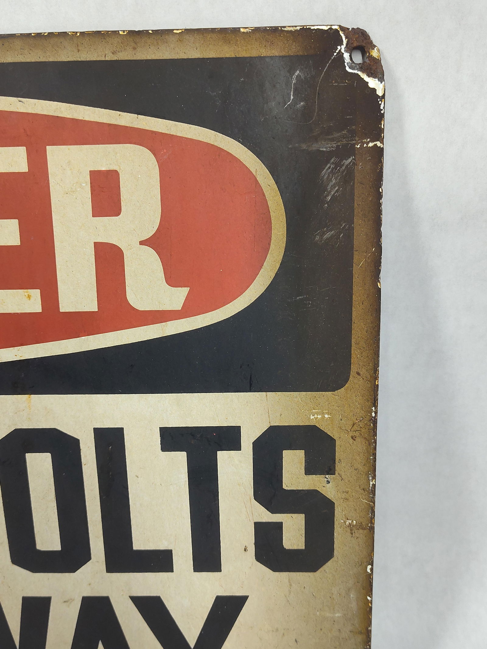 Porcelain Danger Sign - 2