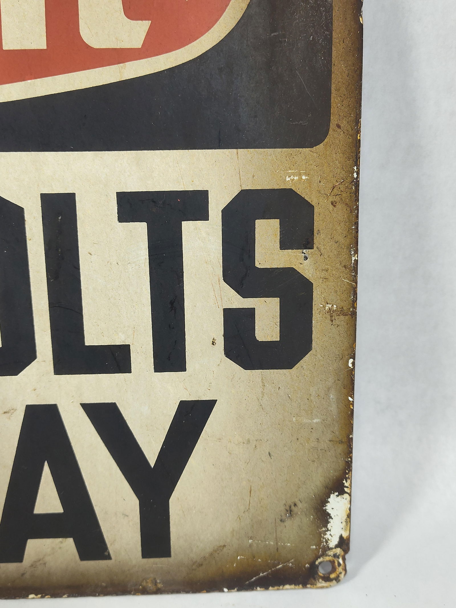 Porcelain Danger Sign - 3