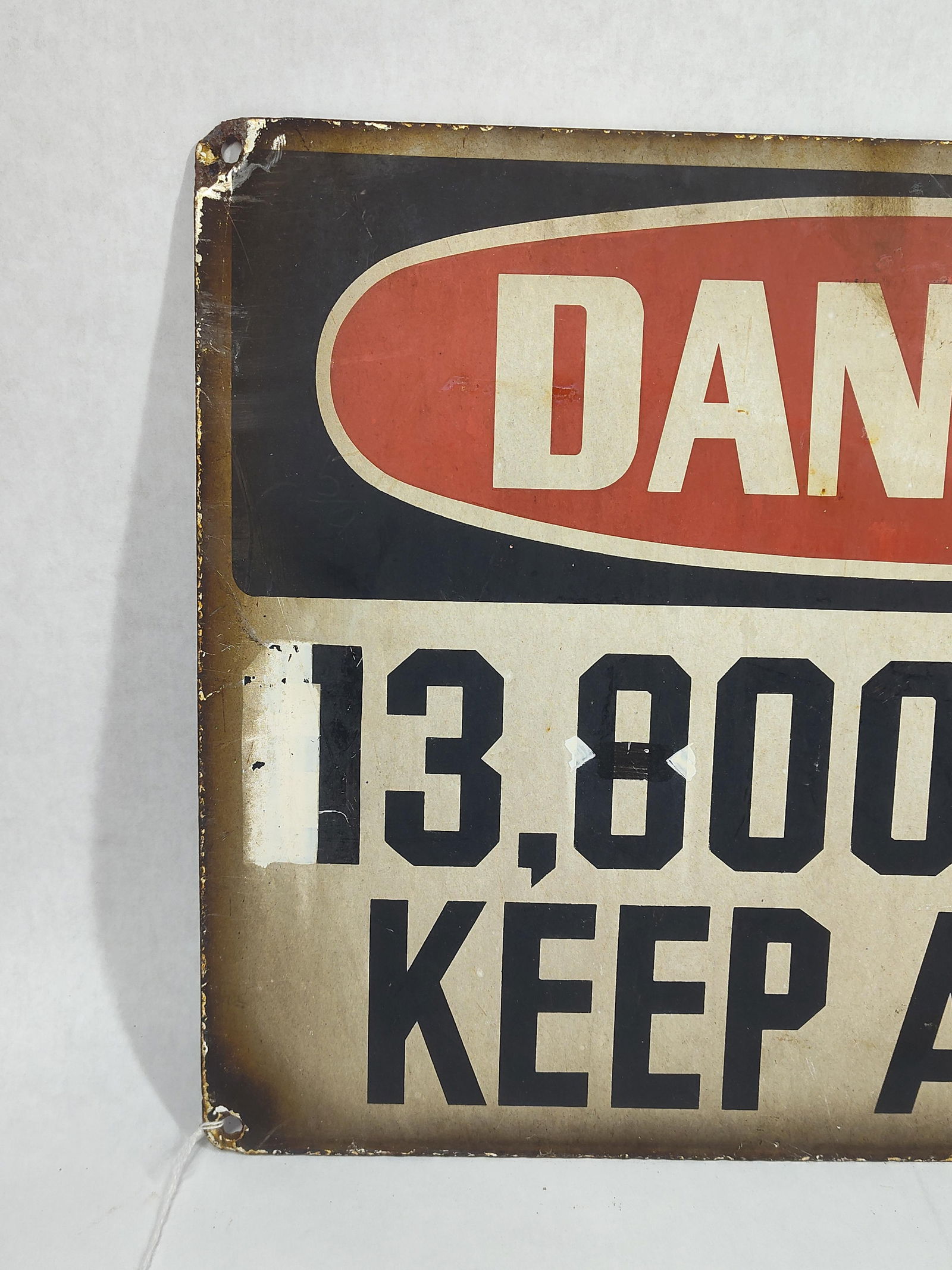 Porcelain Danger Sign - 4