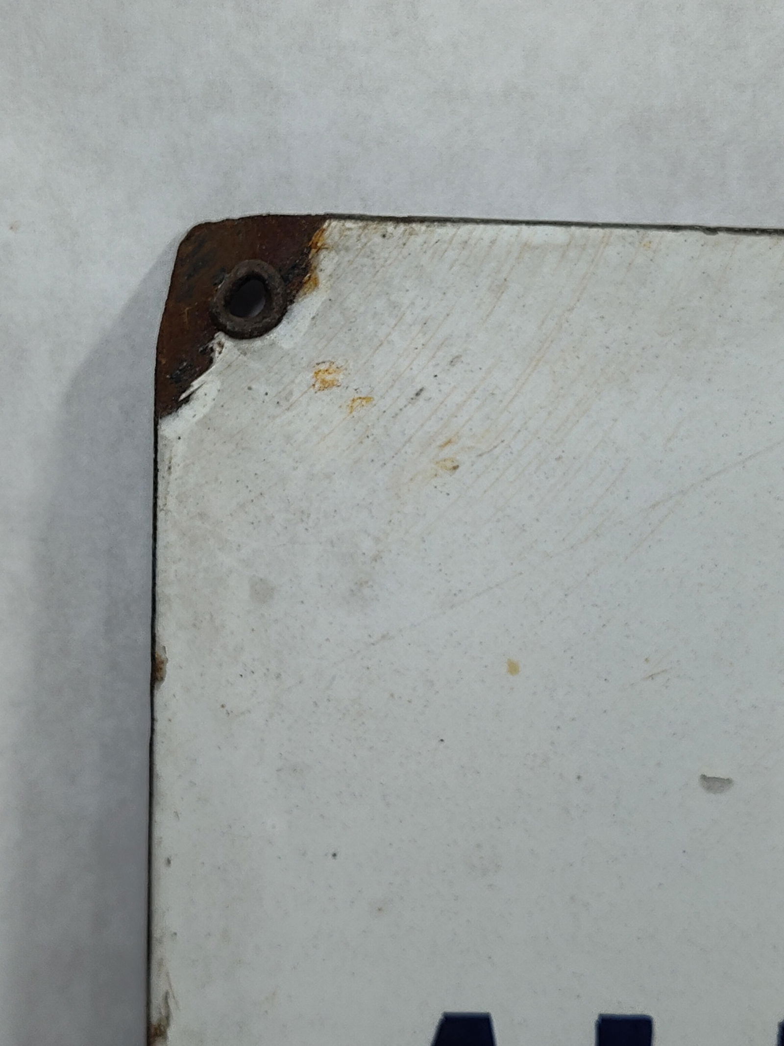 SS Porcelain Caution Gate Sign - 2