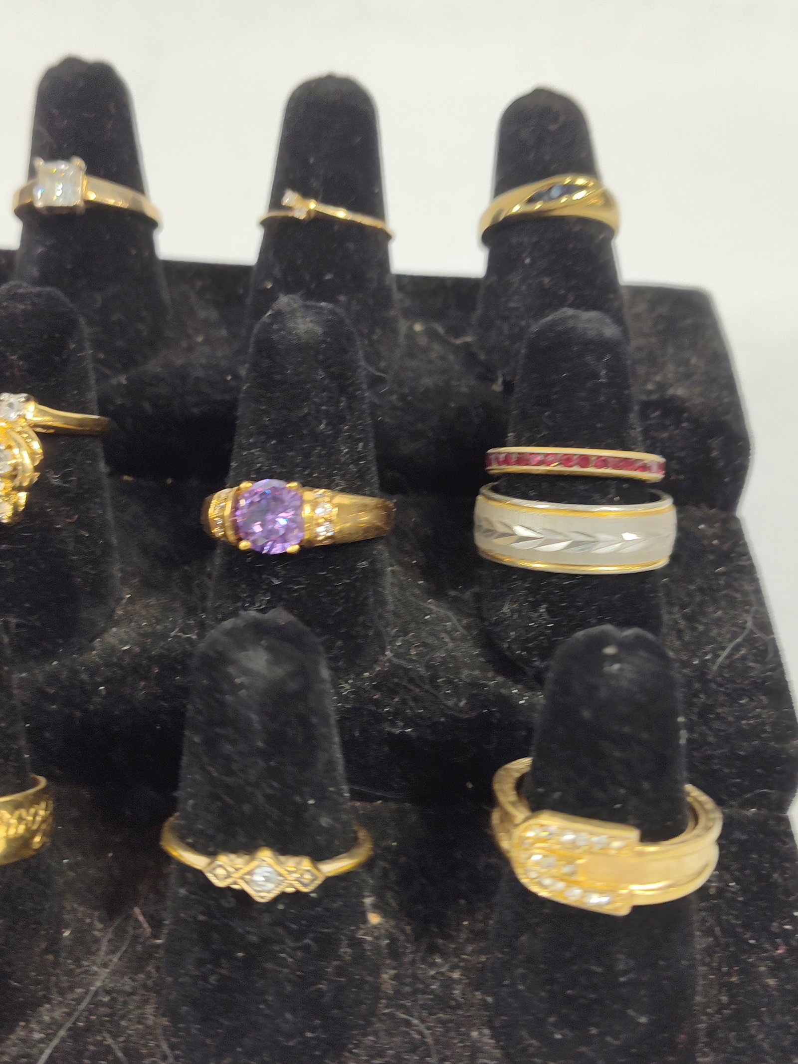 Gold Plated and Stone Statement Rings - 4