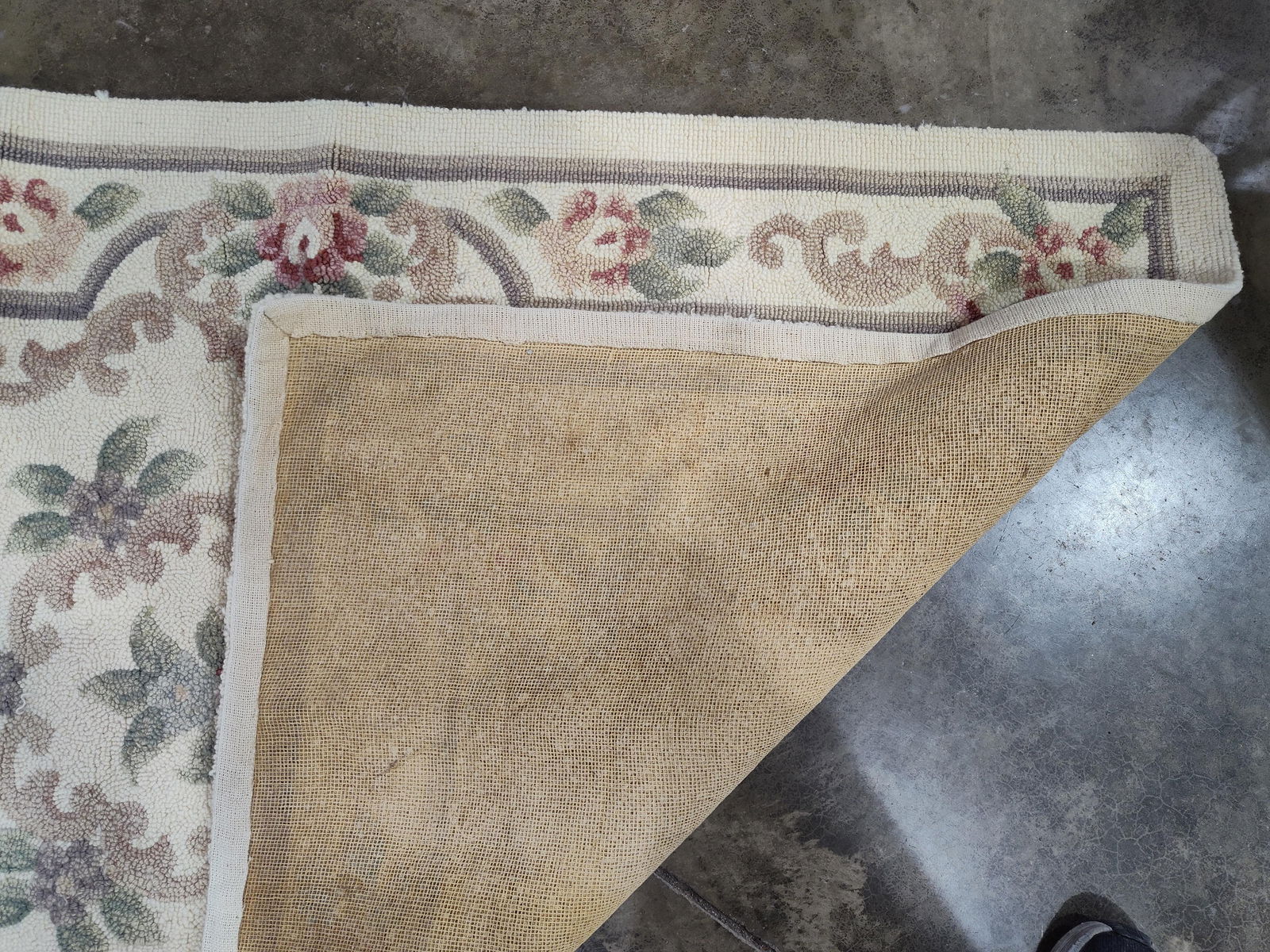 French Aubusson Hooked Rug - 7
