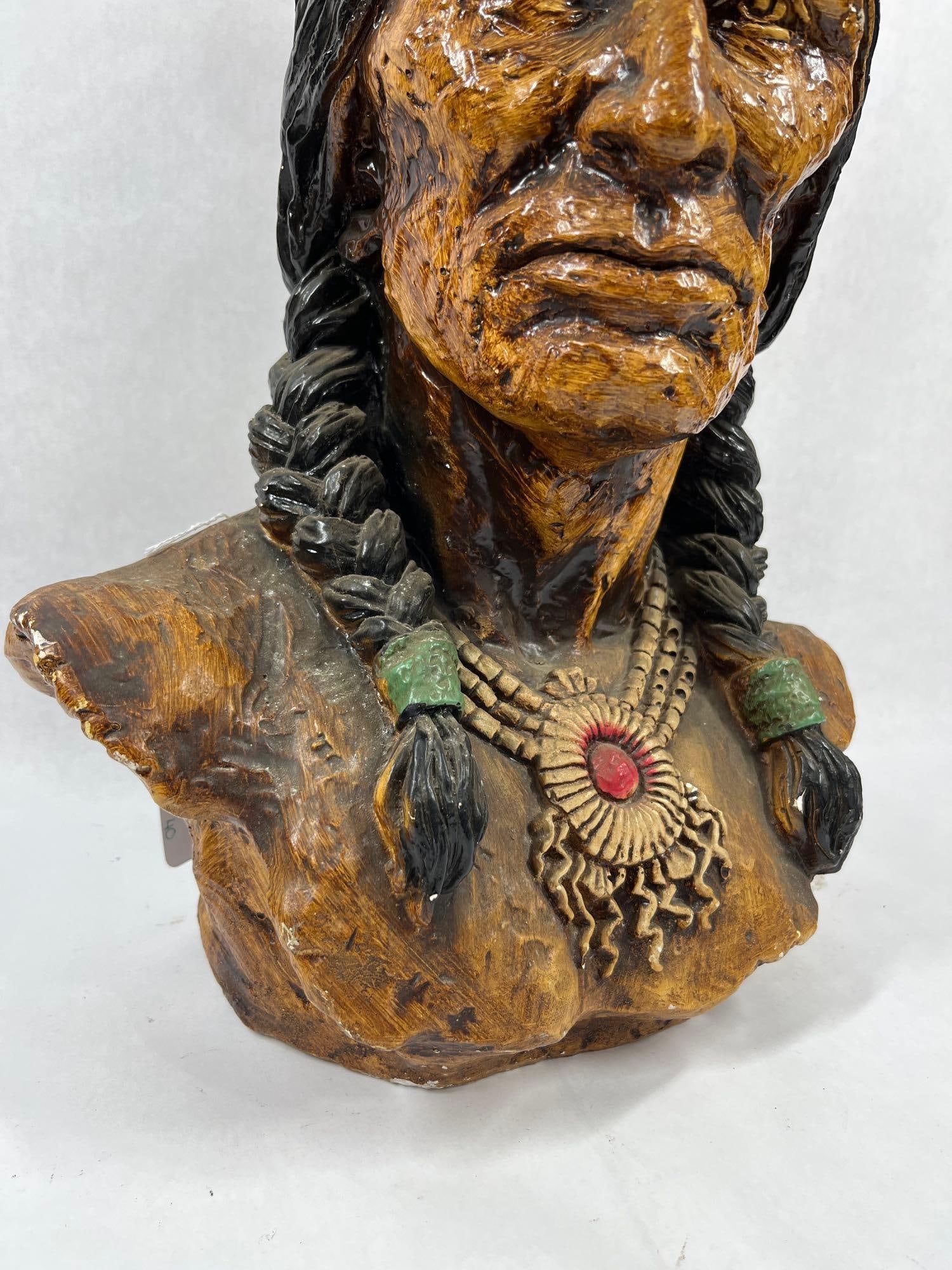 V. Kendrick Native American Chief Bust - 3