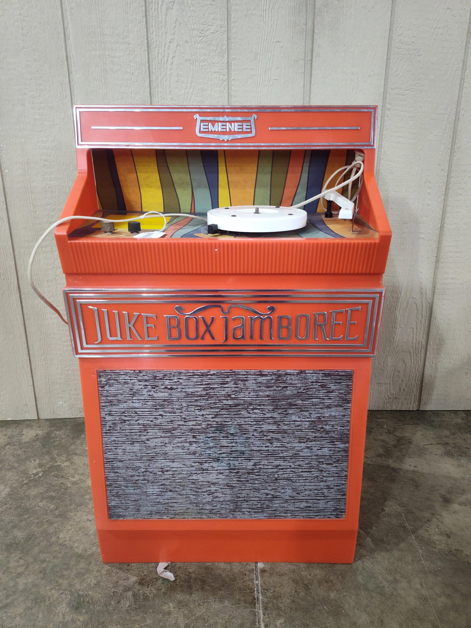 1960's Emenee Juke Box Jamboree Childrens Freestanding Record Player: great condition highly sought after in good working order hard to find 35 x 21