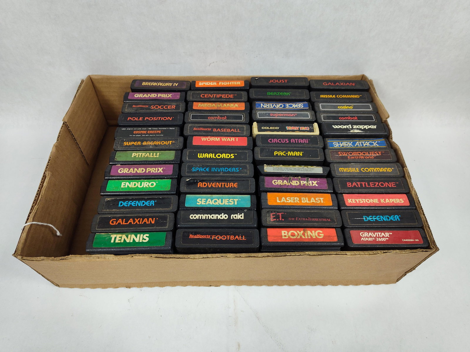 VTG Original Atari Game Cartridge Lot Inc. Frogger, Pole Position, Centipede, Pac Man, Combat and Mo (1 of 4)