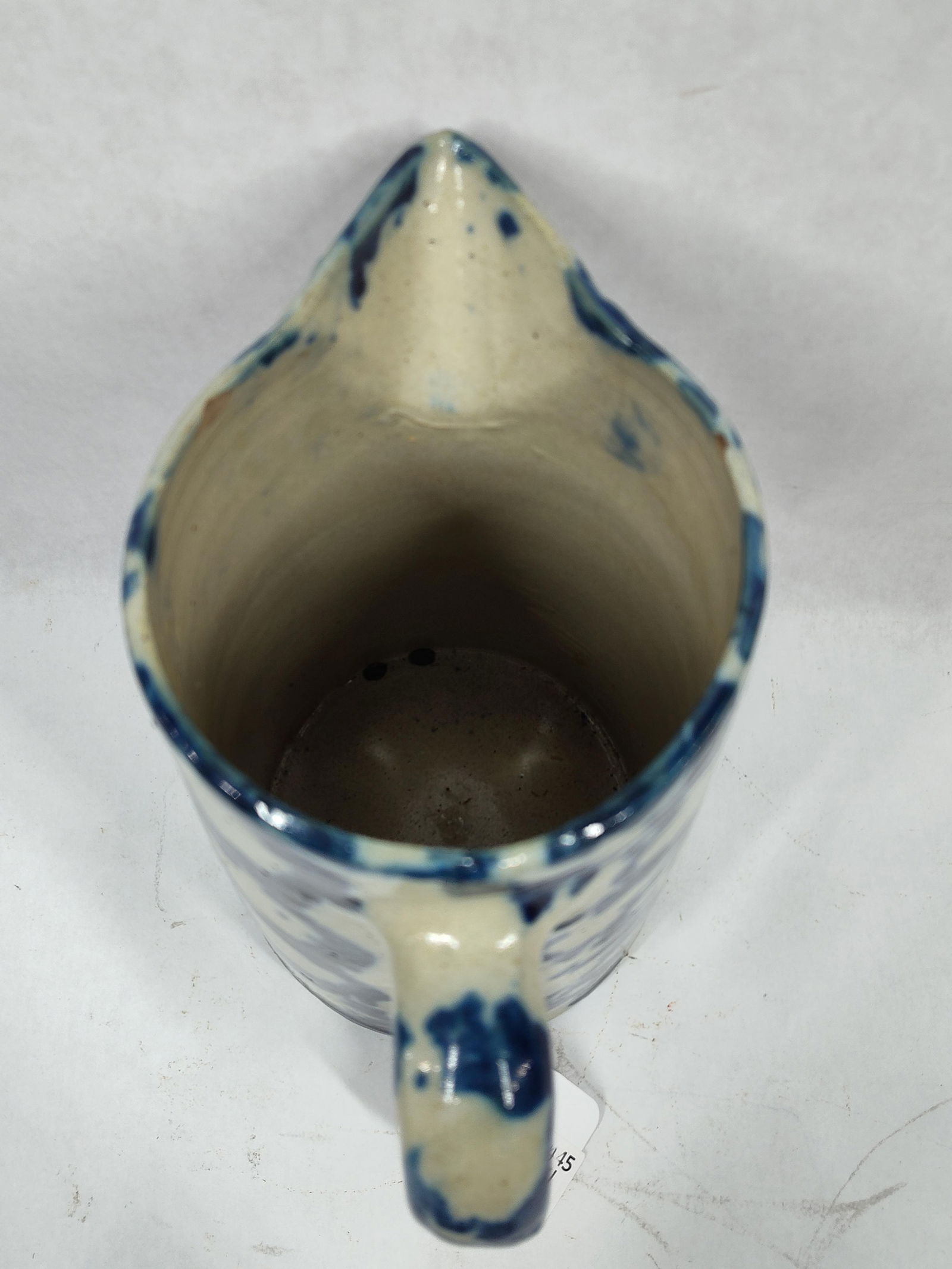 Spongeware 19th Century Pitcher - 3