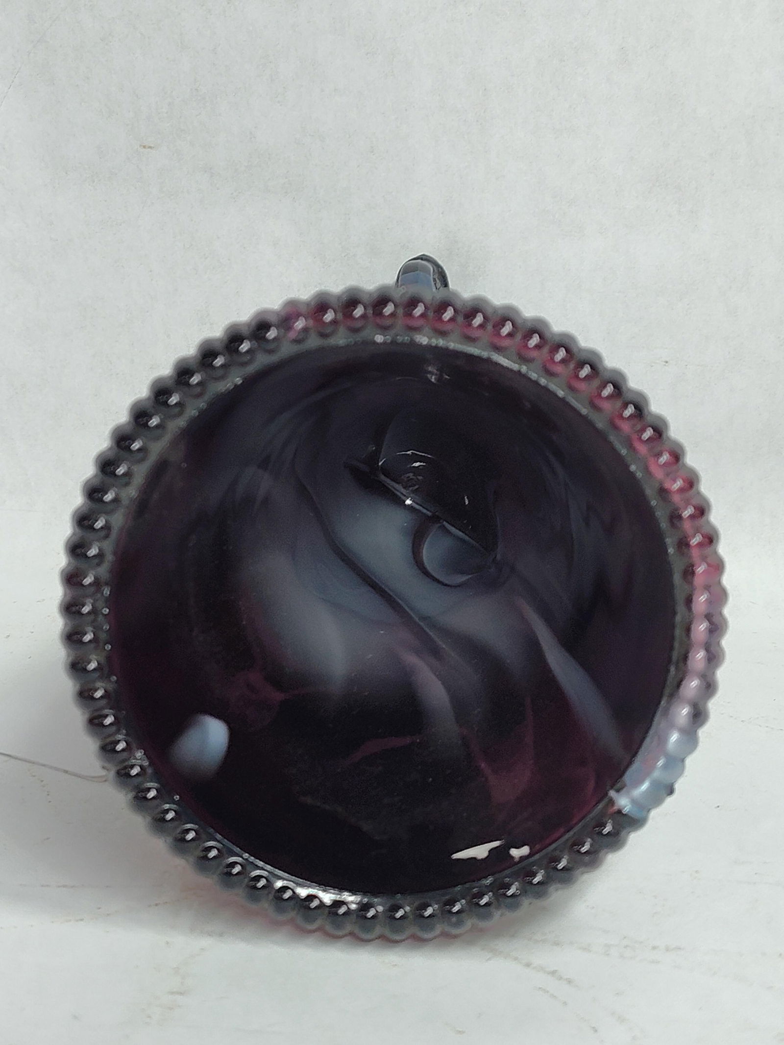 Marble Glass Seashell Footed Vase - 4