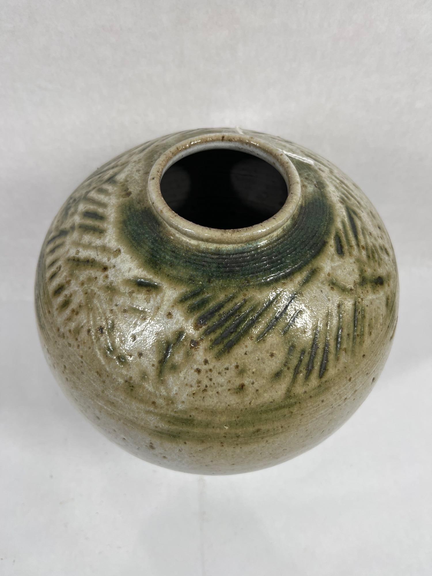 Glazed Stoneware Vase - 2
