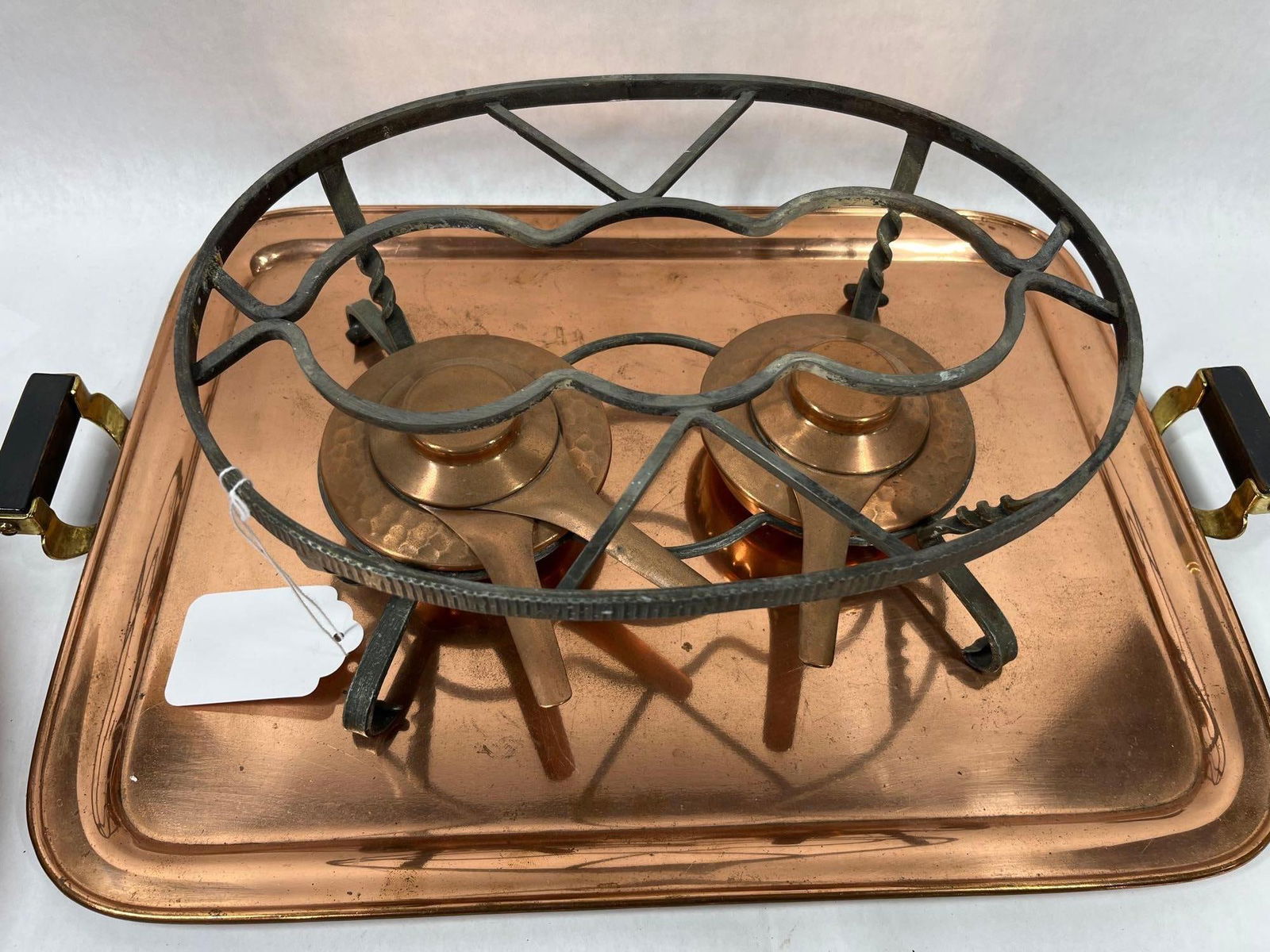Copper Serving Tray and Warmer - 2