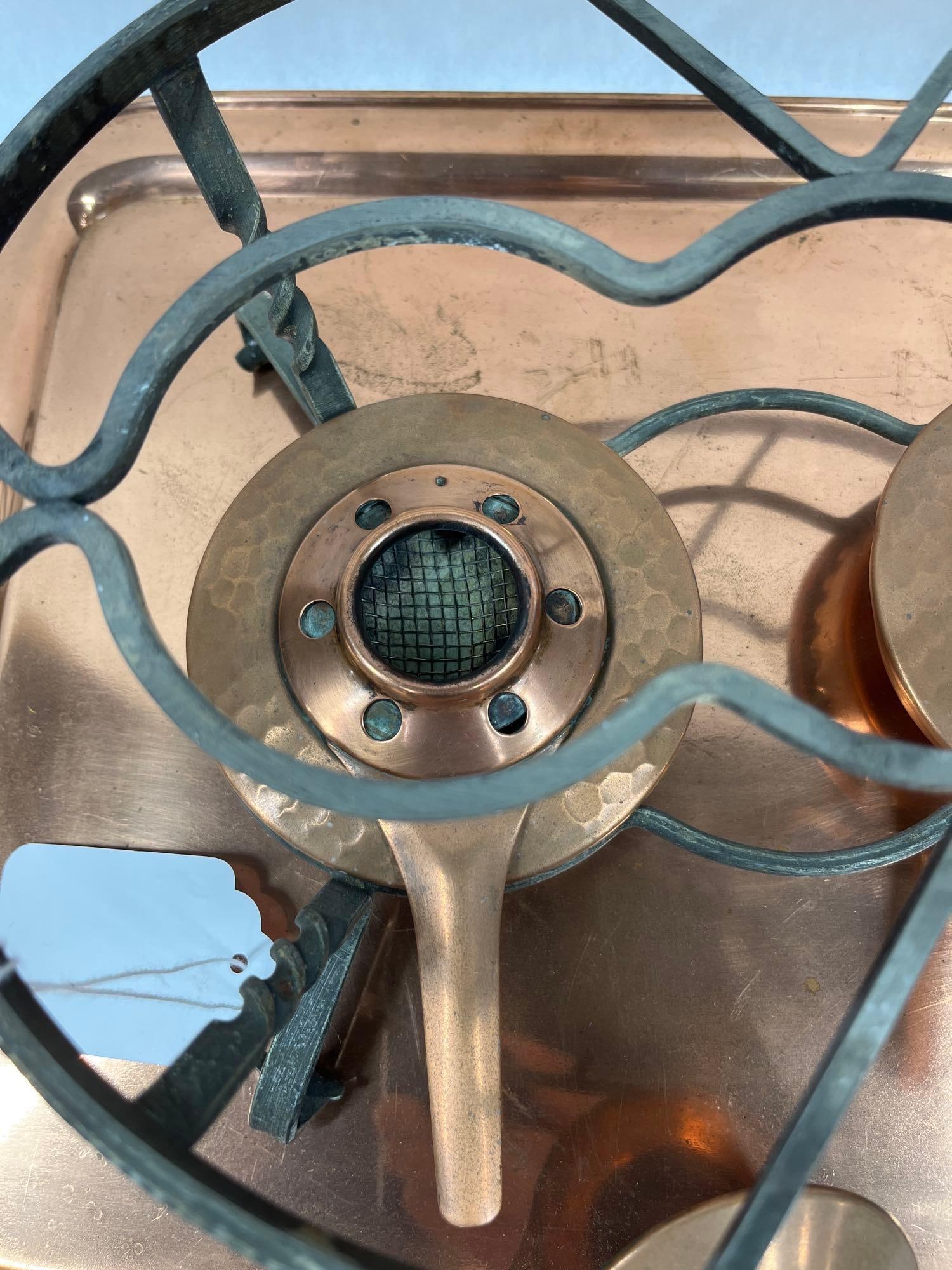 Copper Serving Tray and Warmer - 3