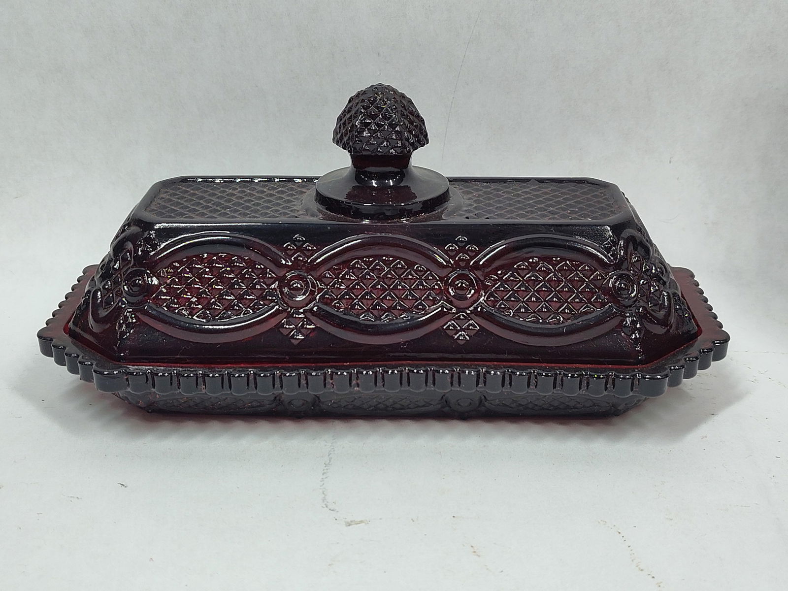 Cape Cod Ruby Red Butter Dish, Goblets, and Dishes - 7