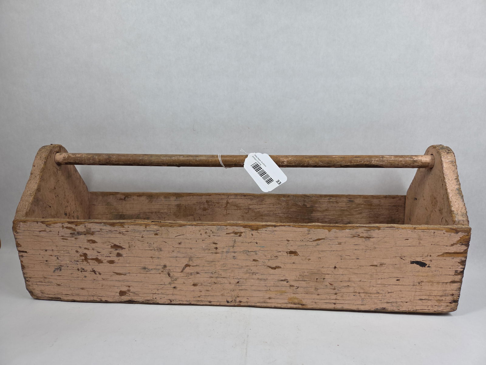 Salmon Painted Primitive Tool Caddy (1 of 4)