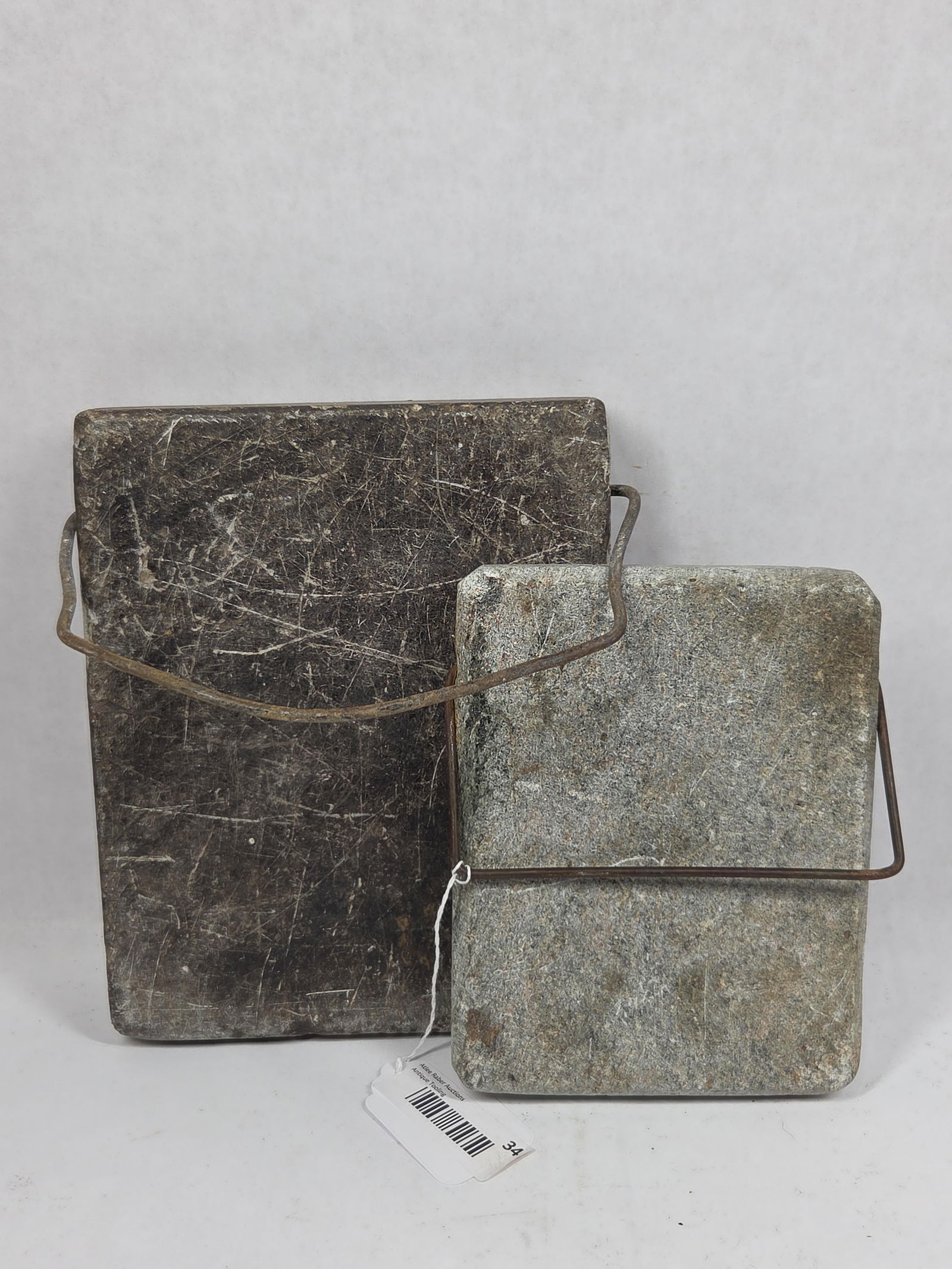 Soapstone Warmers: Lot of two. 6x8 and 10x8