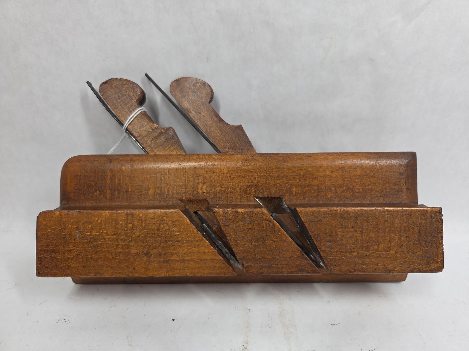 Stewart Double Iron Wood Plane: 5/8 and 6/8. 9.5 inches long