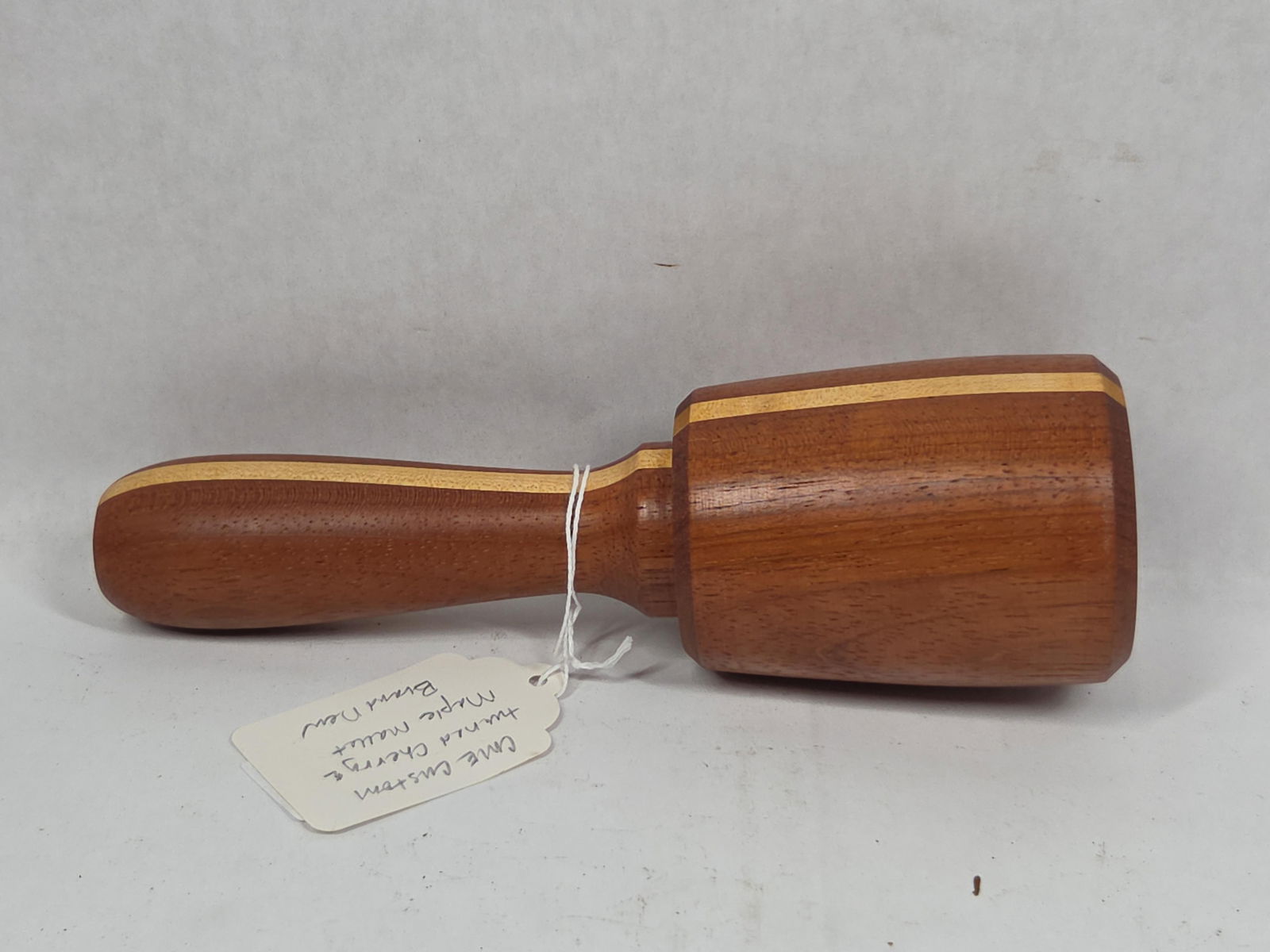 Custom Hand Turned Cherry and Maple Mallet - 3