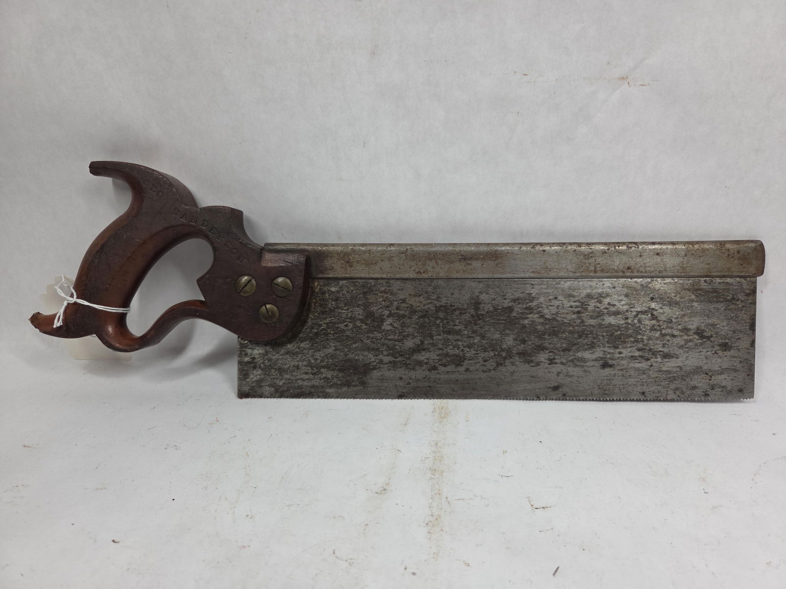 Henry Disston Backsaw: Stamped Glo Sanderson. 13 inches