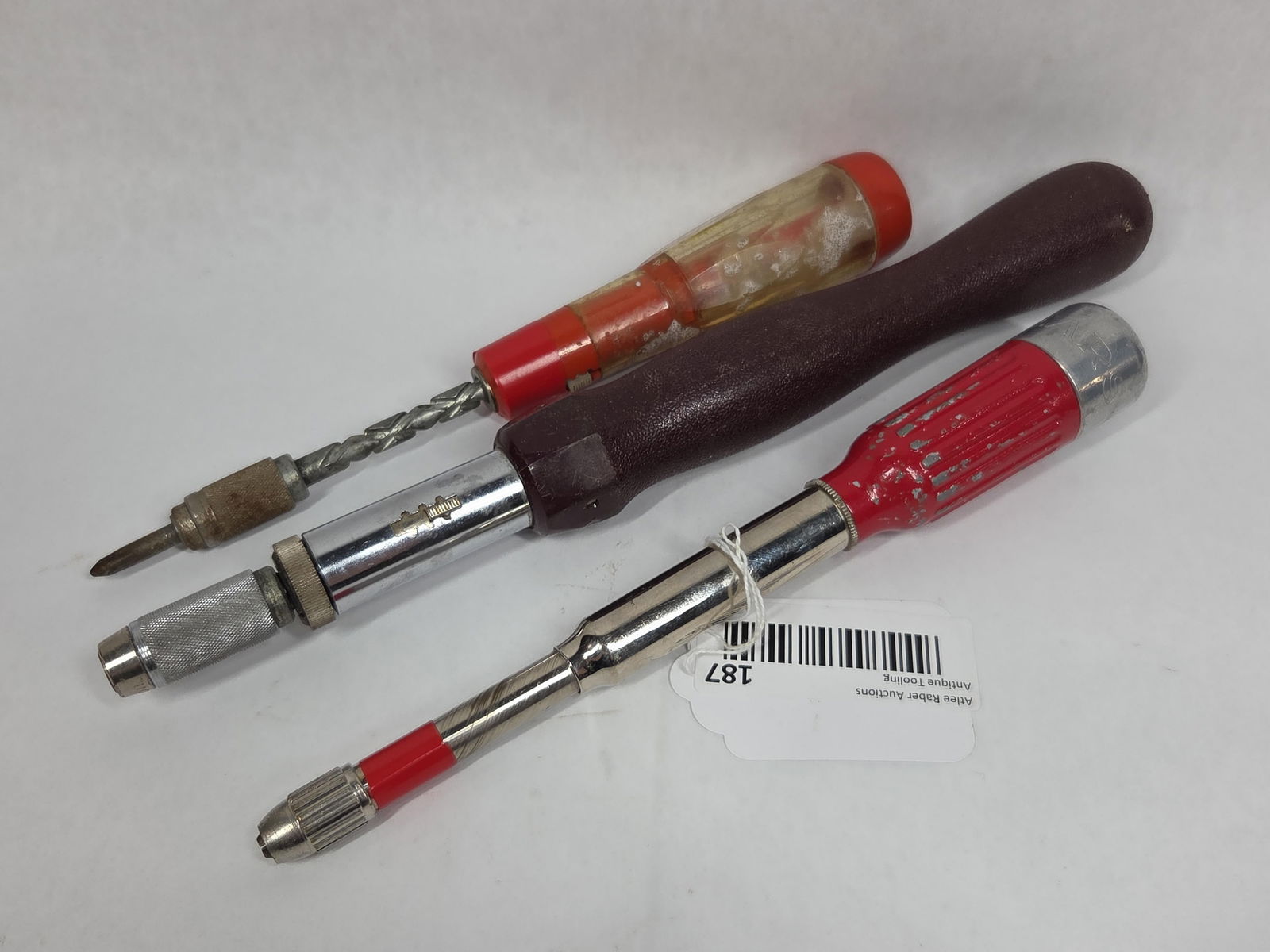 Stanley Yankee & Sears Ratcheting Screwdrivers: Stanley Yankee#130A, Stanley #233H, and Sears#4217