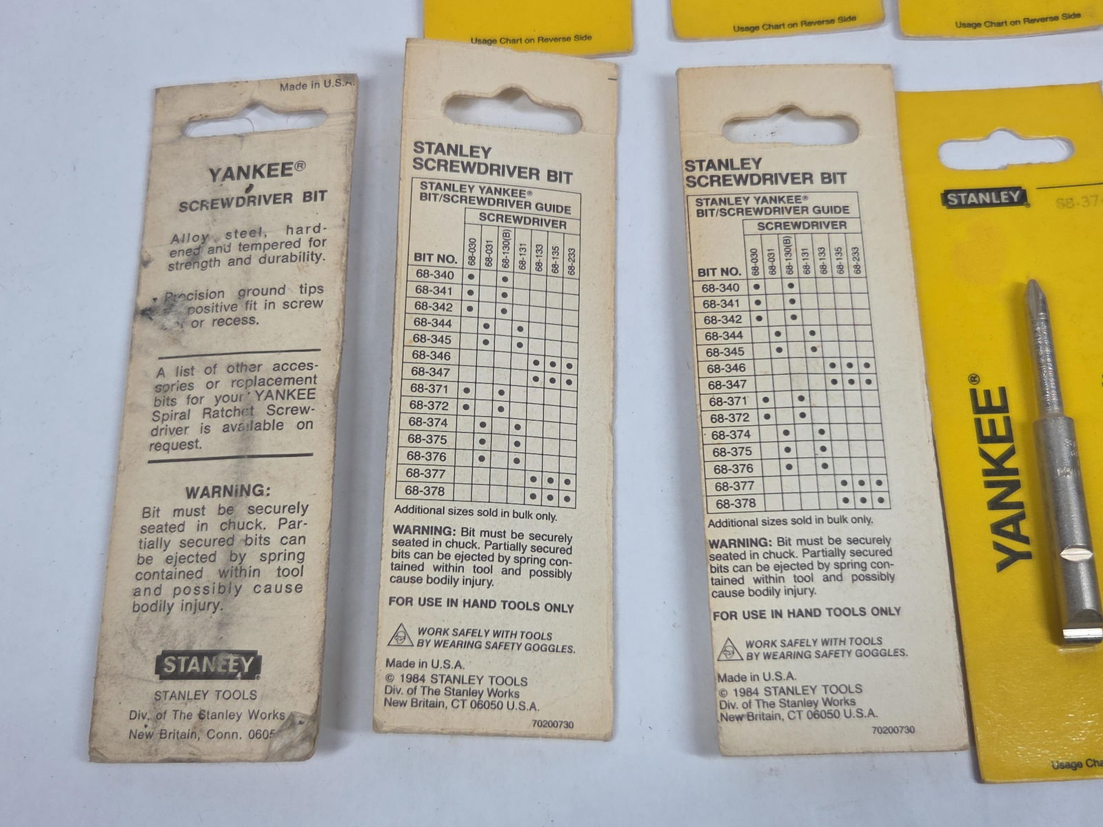 Yankee Screwdriver Bits NOS - 5