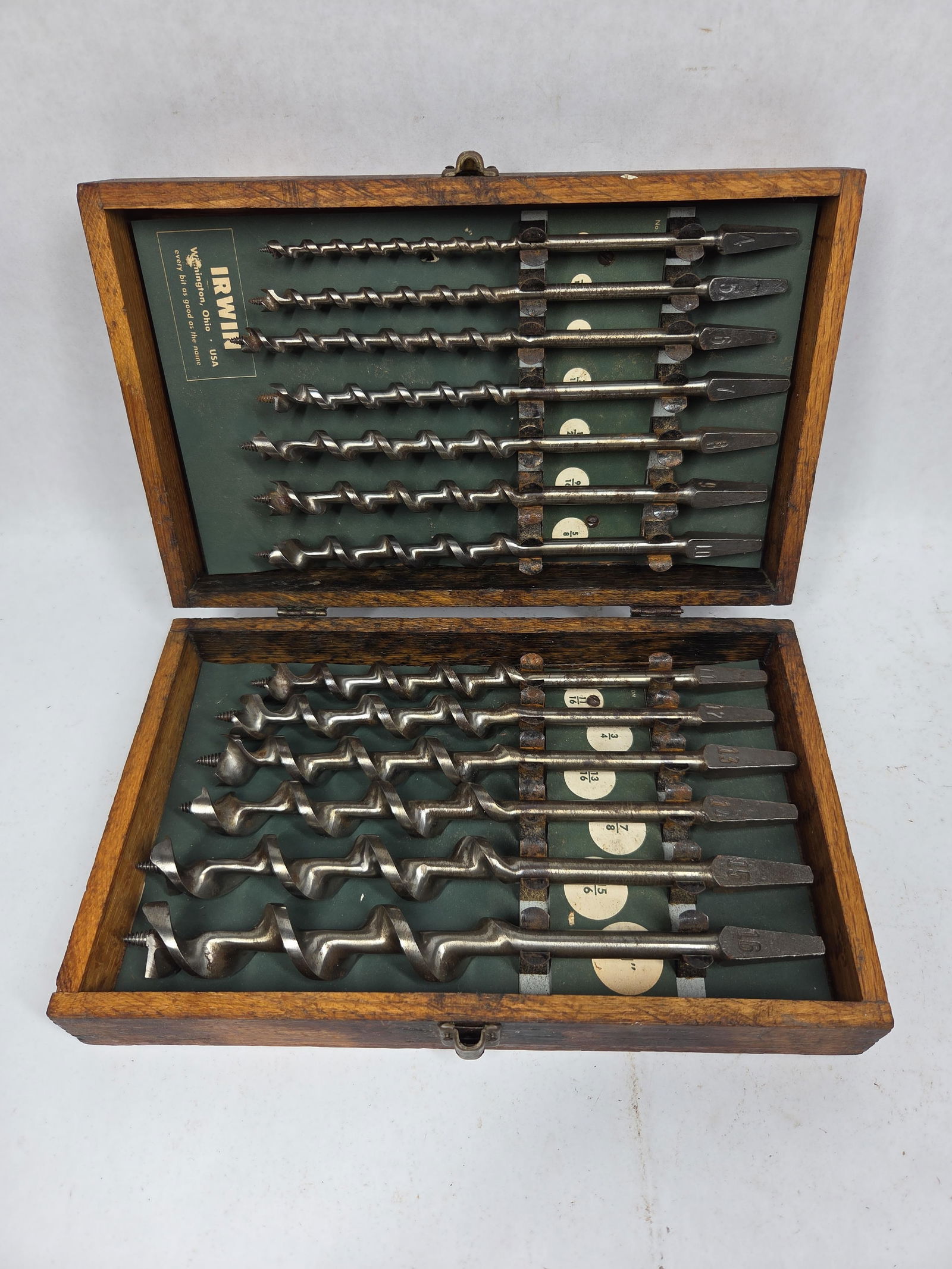 Irwin Auger Bits: In original box.