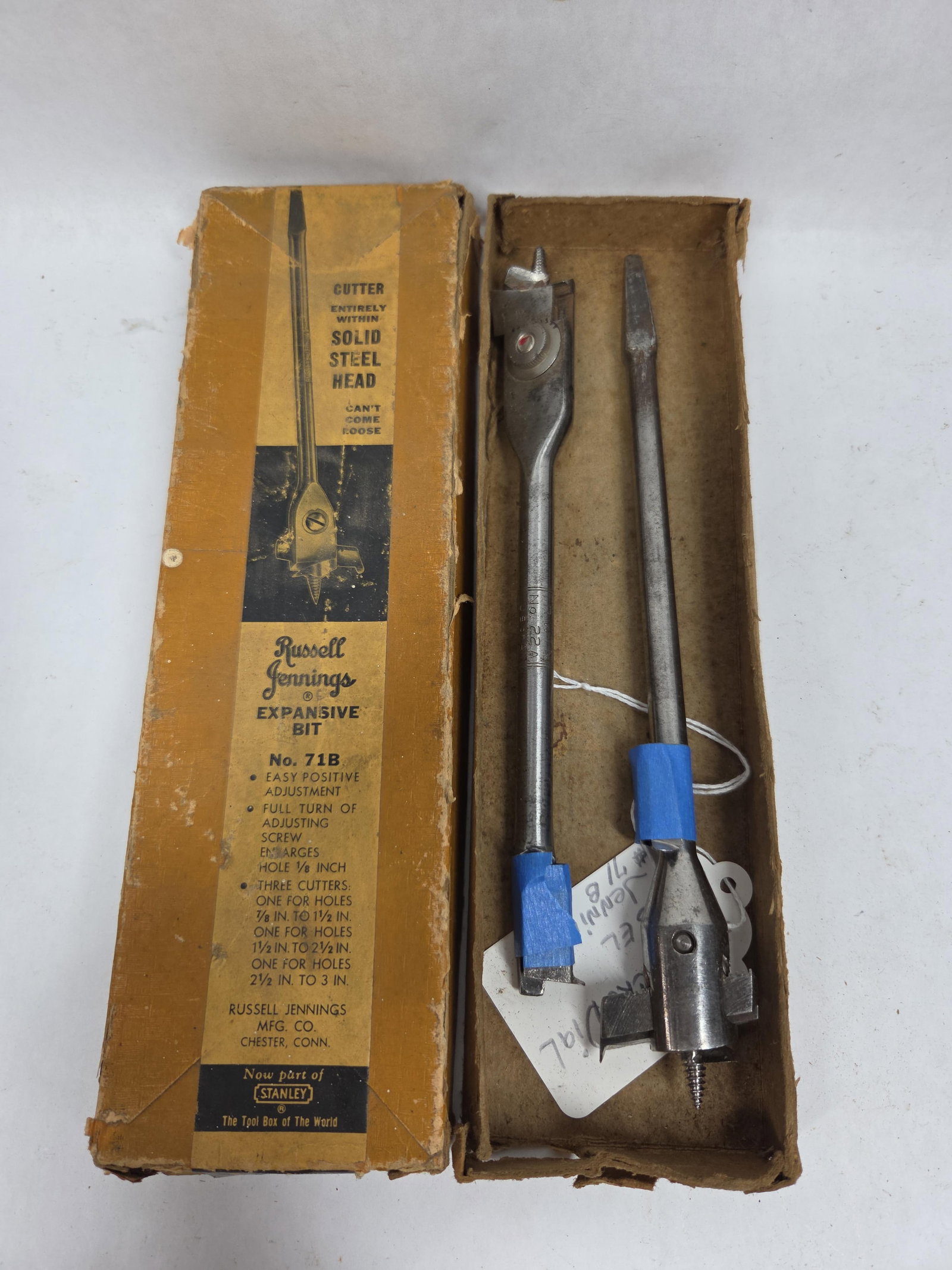 Stanley Russell Jennings #71B Expansive Bit: In original box.