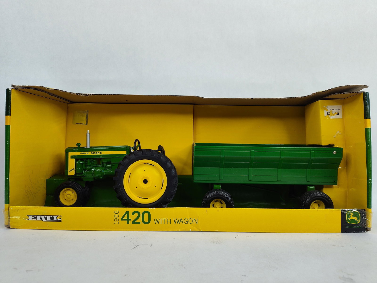 Ertl John Deere NF 1956 420 W/ Grain Wagon Farm Toy Tractor and Implement Lot (1 of 6)