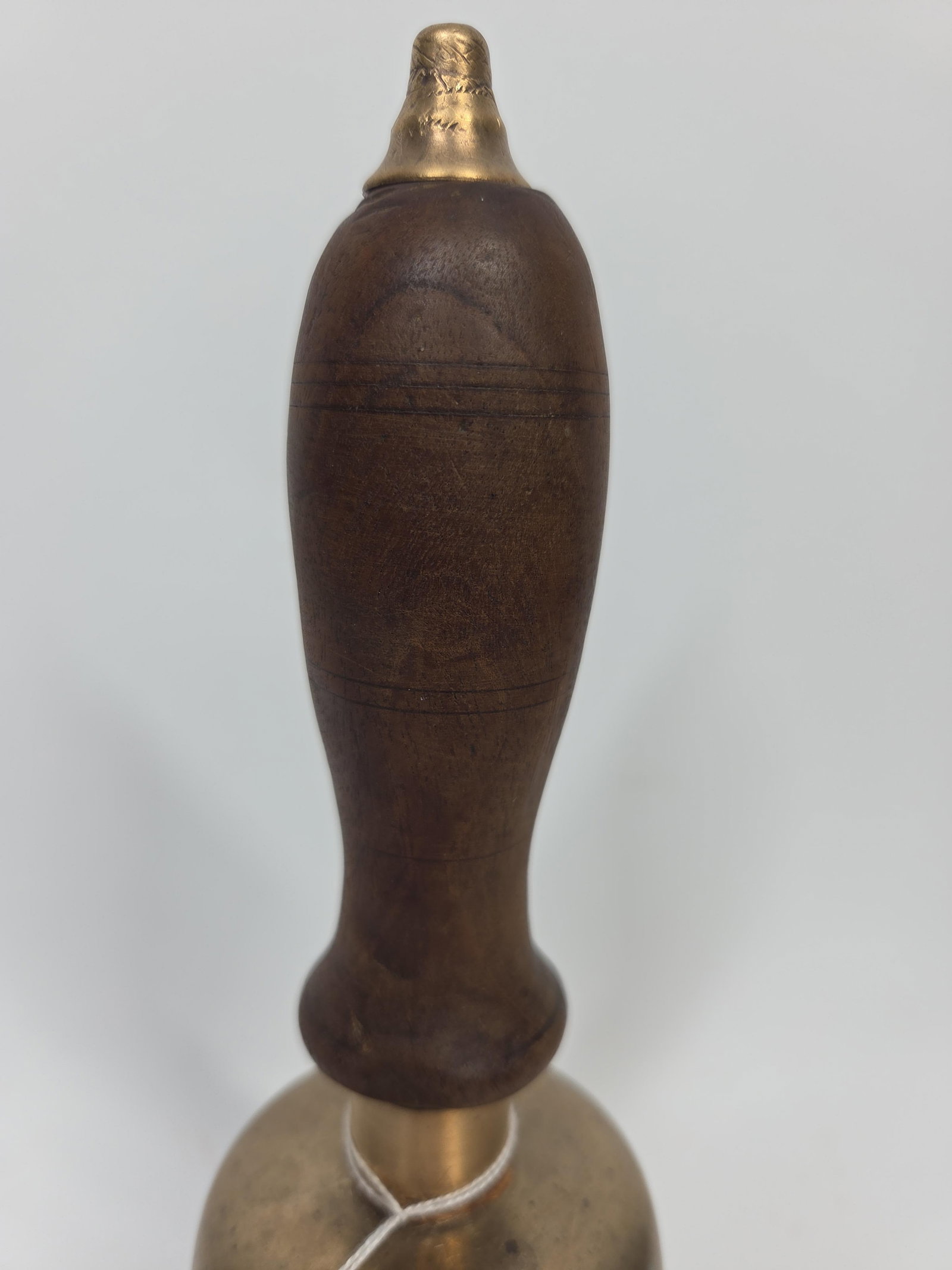 Solid Brass School Bell w/ Wood Handle - 2