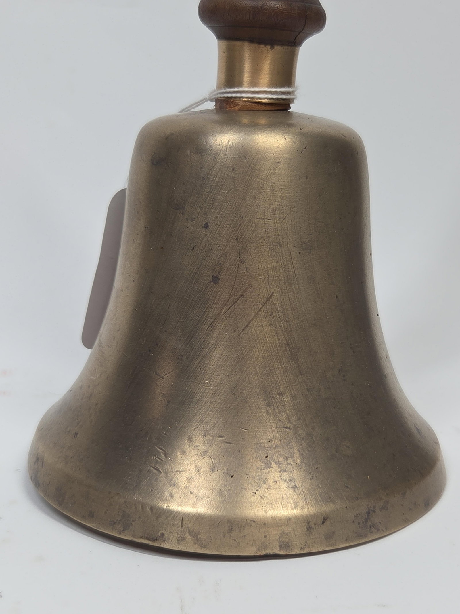 Solid Brass School Bell w/ Wood Handle - 3