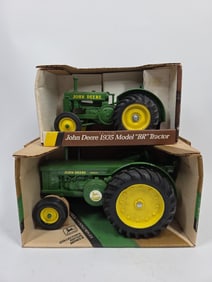 Ertl John Deere 1935 Model BR & 1949 JF Model R Collector Edition Blueprint Replica Tractors