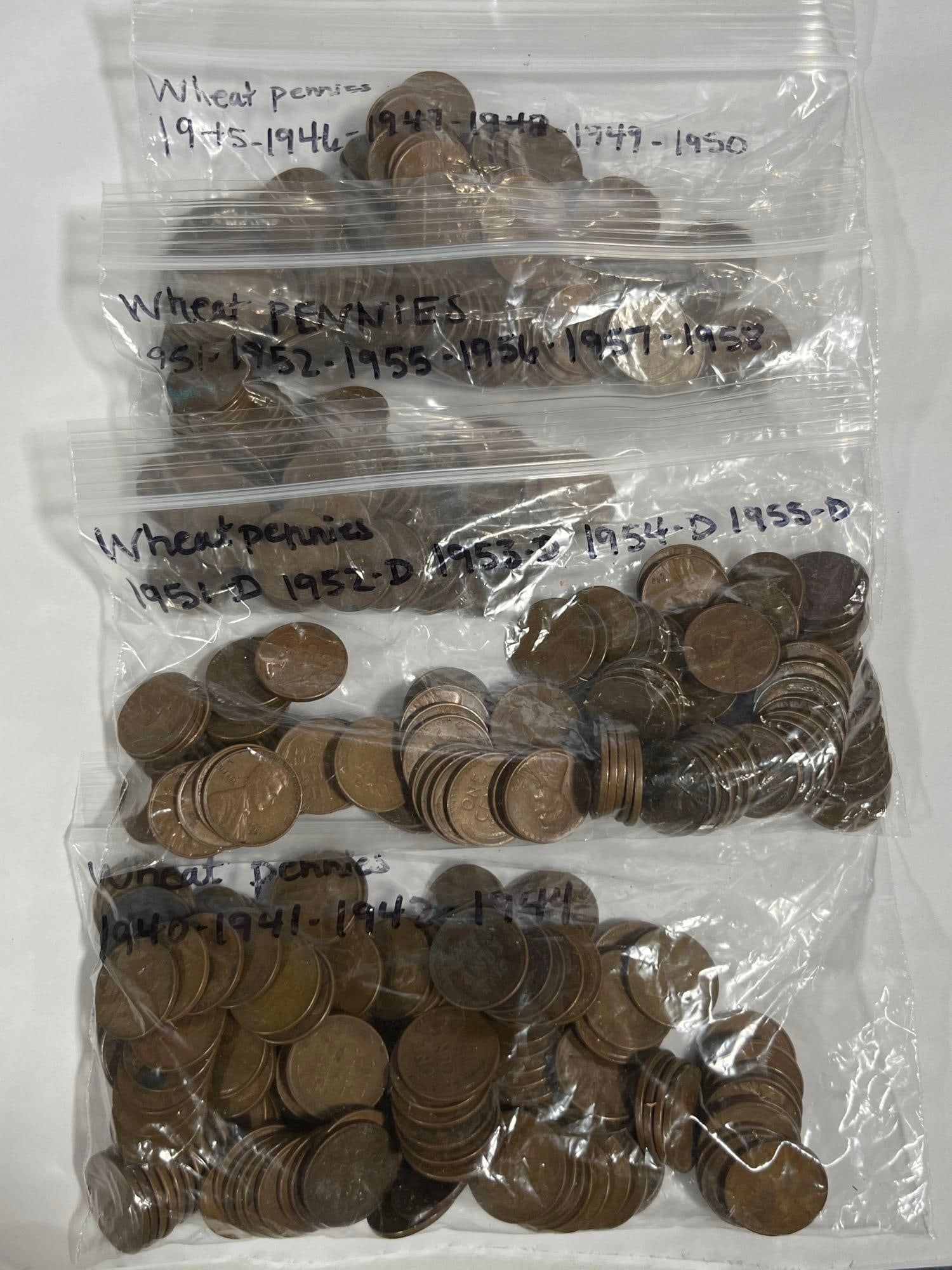 1940-1958 Wheat Pennies: .