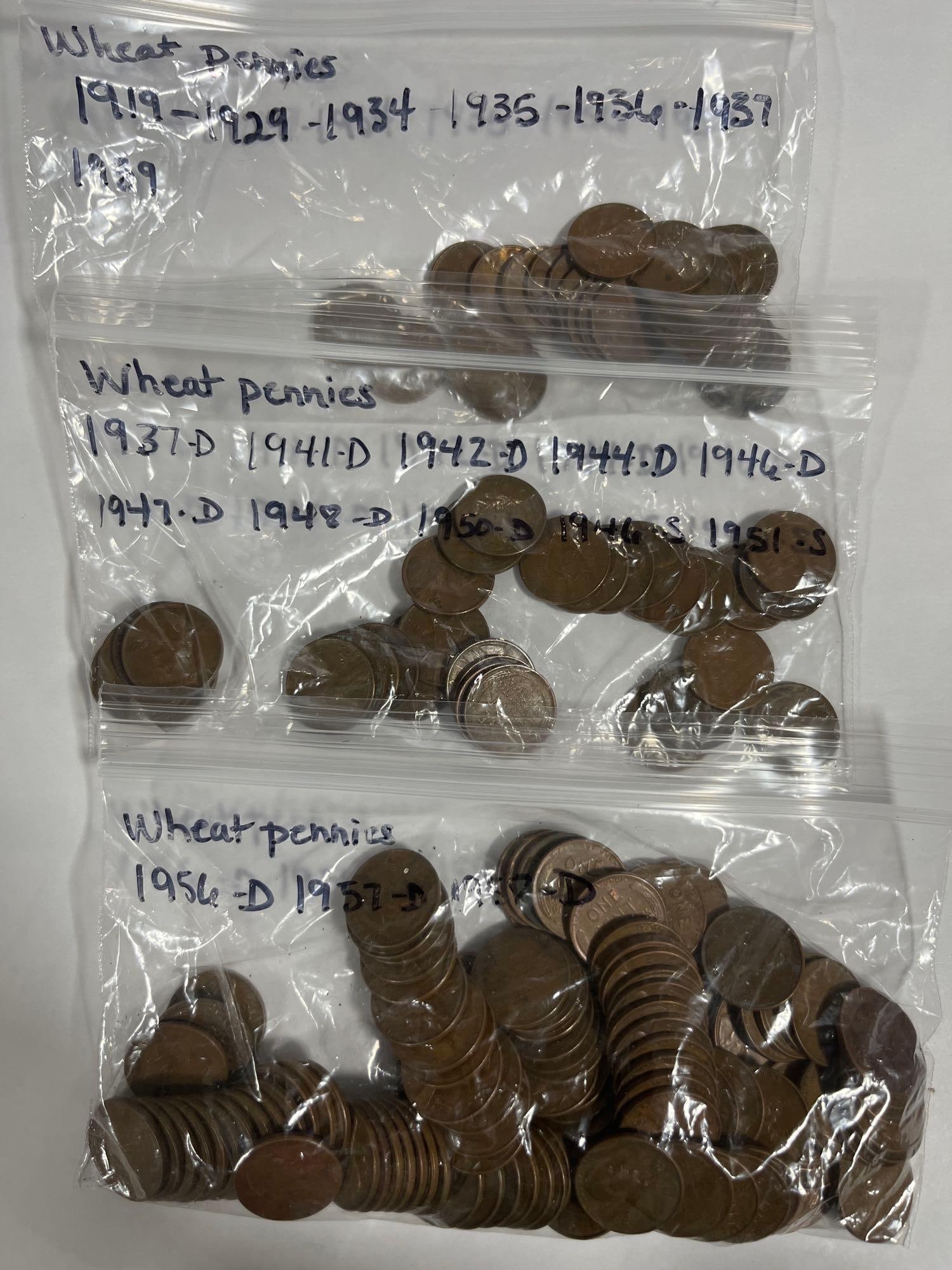 1919-1958 Wheat Pennies: .