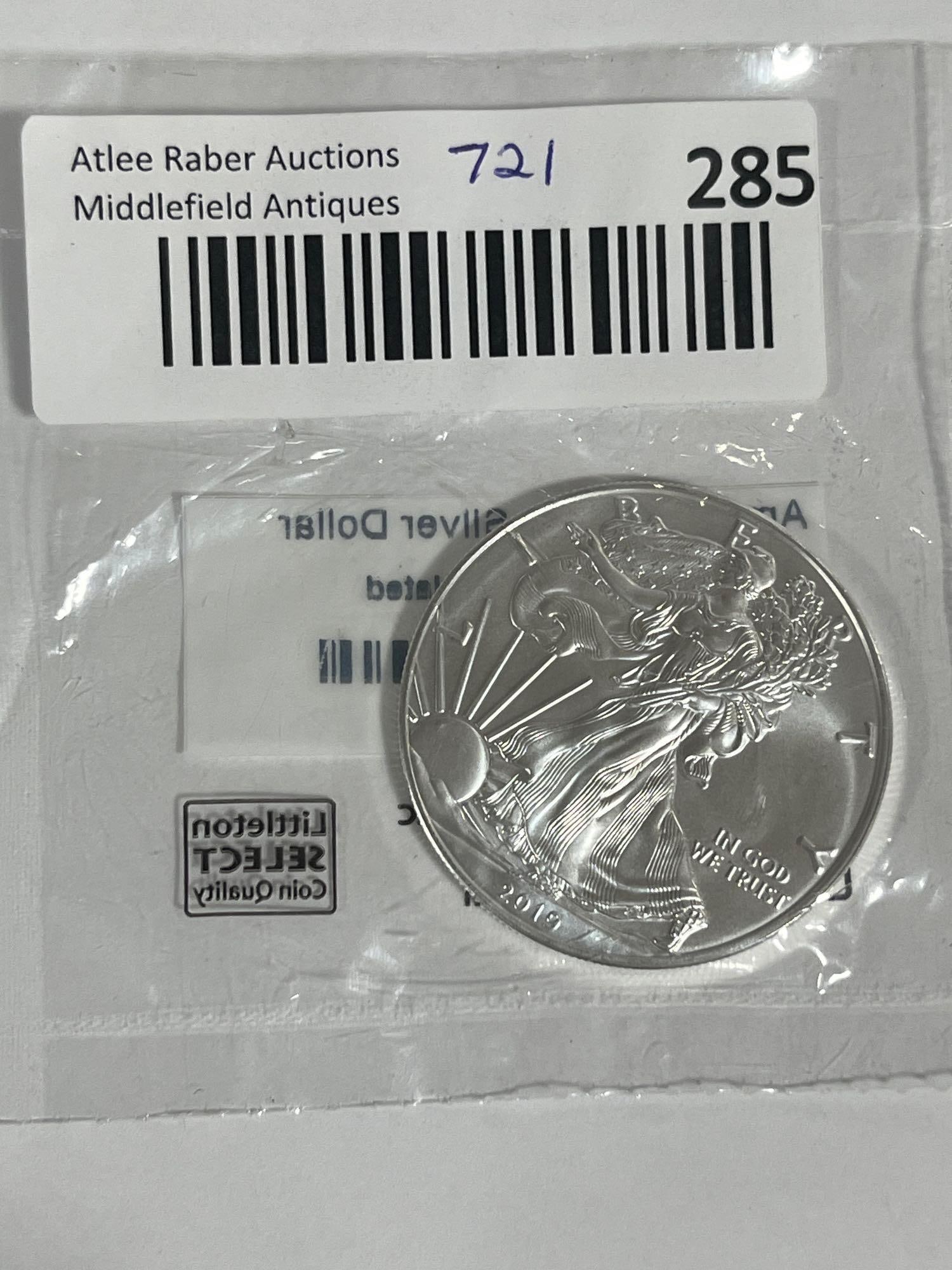 2019 American Eagle Silver Dollar (1 of 2)