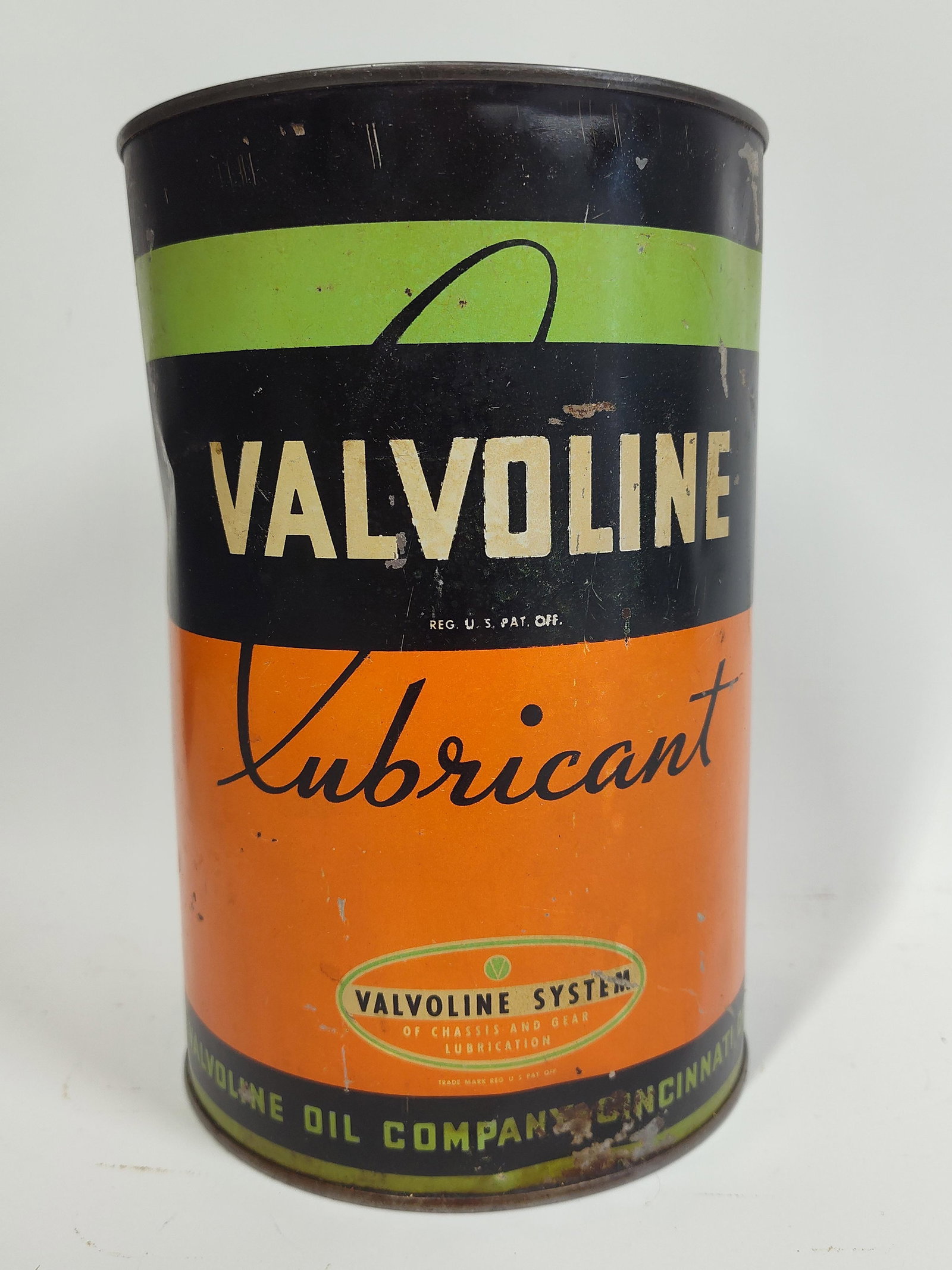 VTG Valvoline Oil Co. Lubricant 5 Lb. Can w/ Lid (1 of 3)