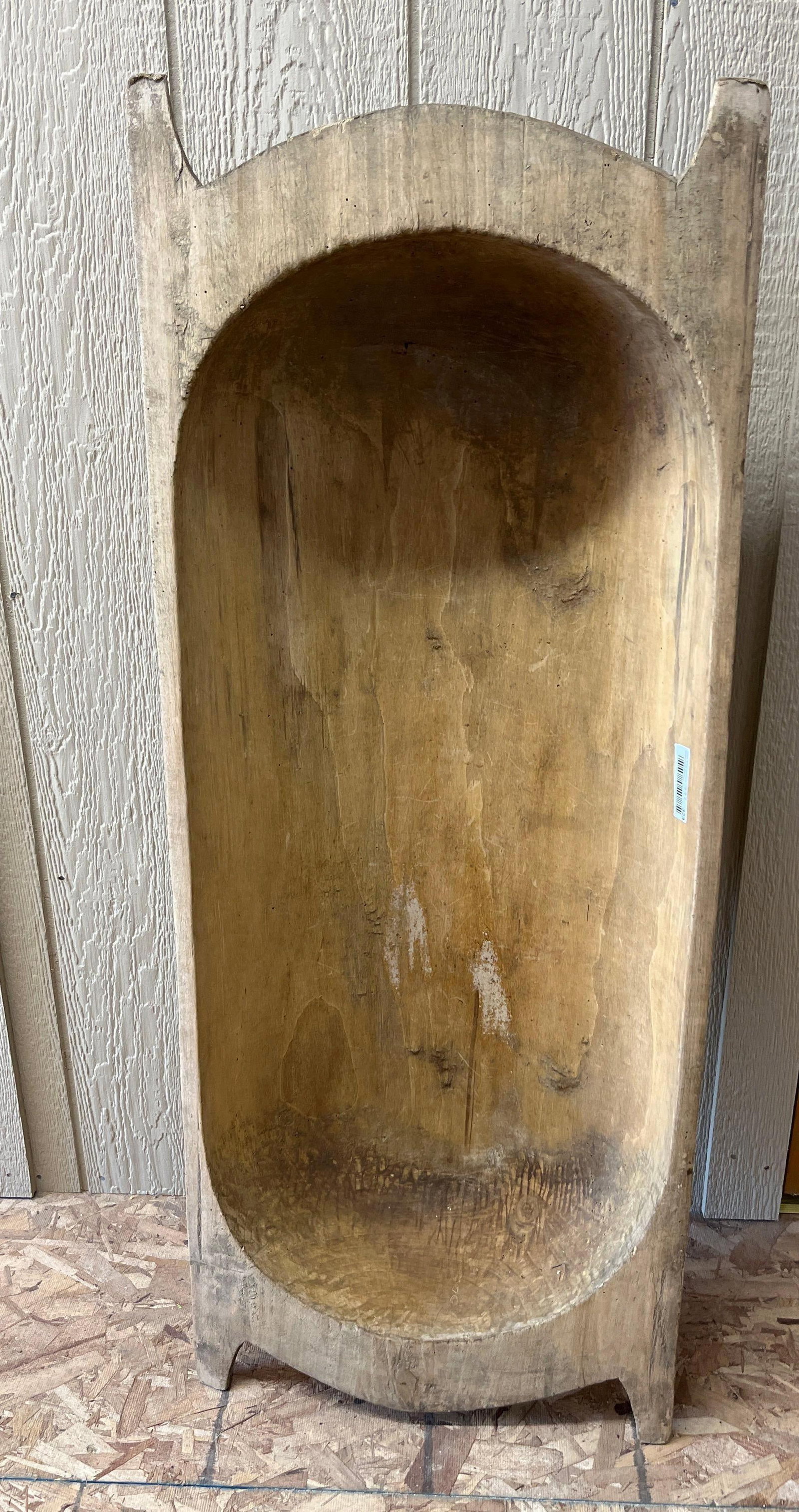 Large Had Hewn Trencher Bowl (1 of 3)