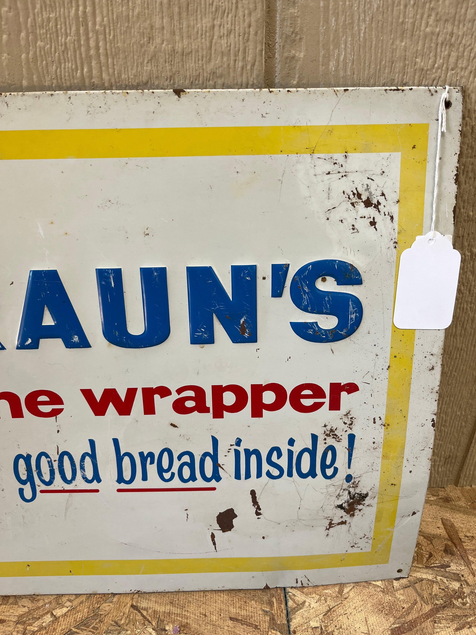 SST Embossed Braun's Bread Sign - 3
