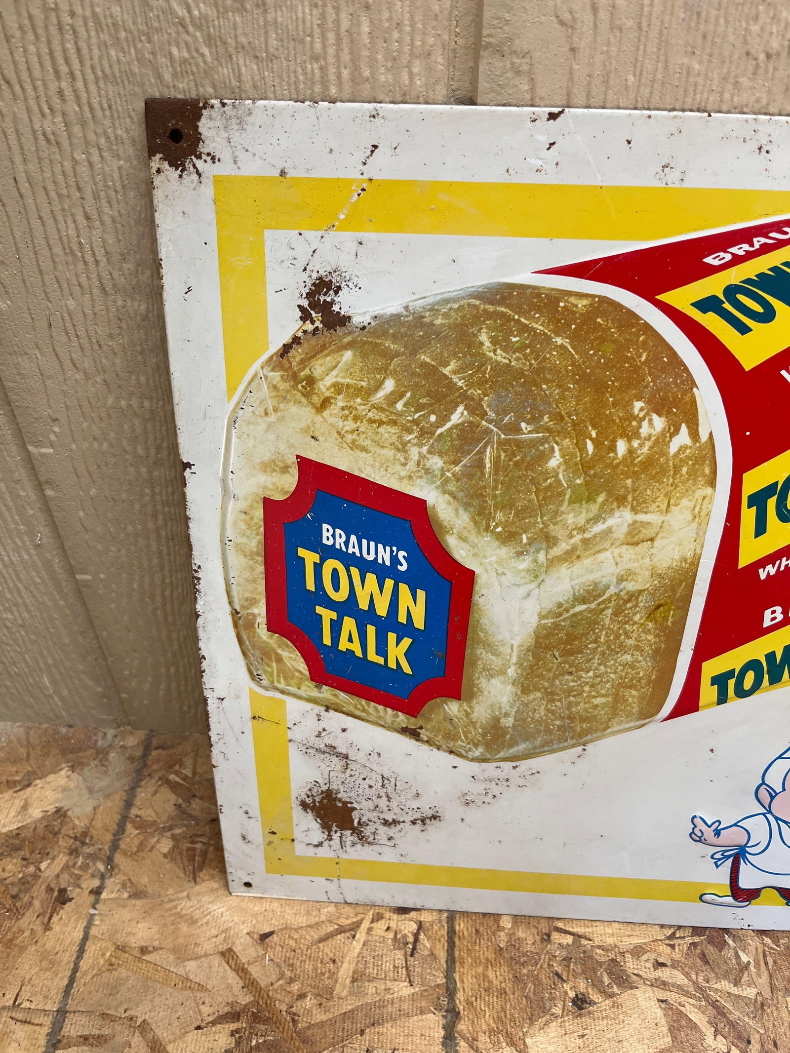 SST Embossed Braun's Bread Sign - 4