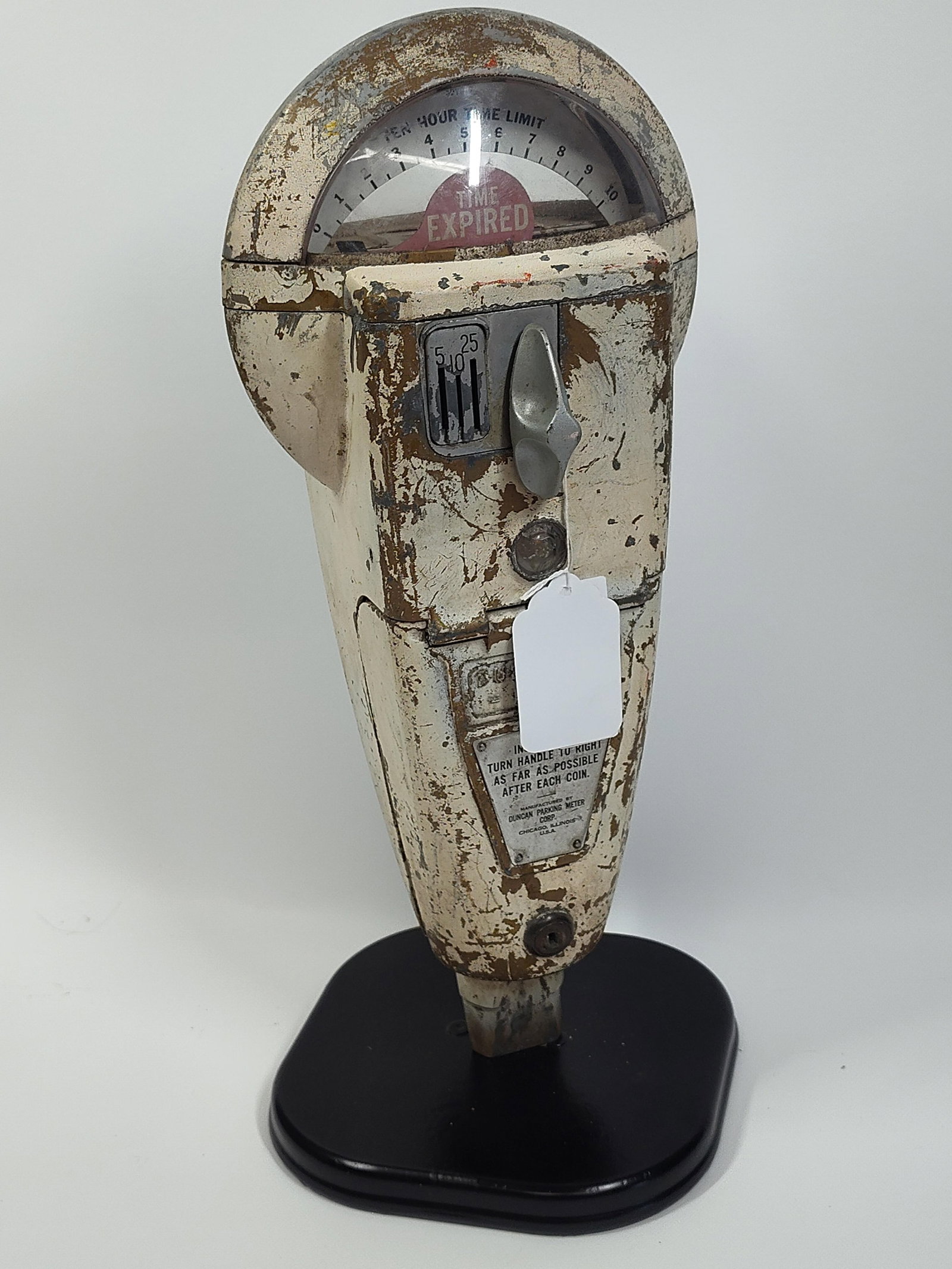 Duncan Miller Parking Meter: Machnine is unlocked. 5,10, or 25 cent. Some paint scuffing shows.