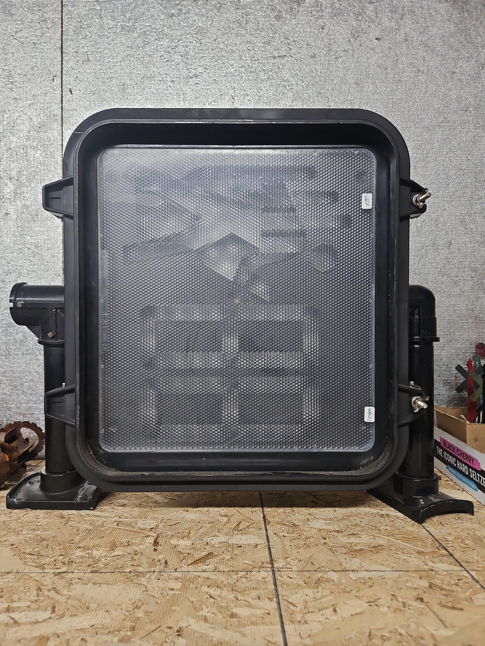 Illuminated Cross Walk Changing Lighted Sign w/ Plastic Housing and Steel Mount Poles (1 of 8)