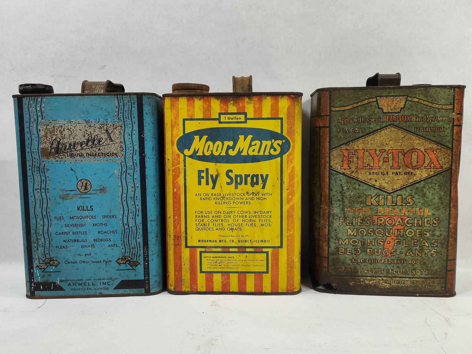 Moor Mans Fly Spray, Arwell Inc Insecticide and Fly Tox 1 Gal Cans (1 of 8)