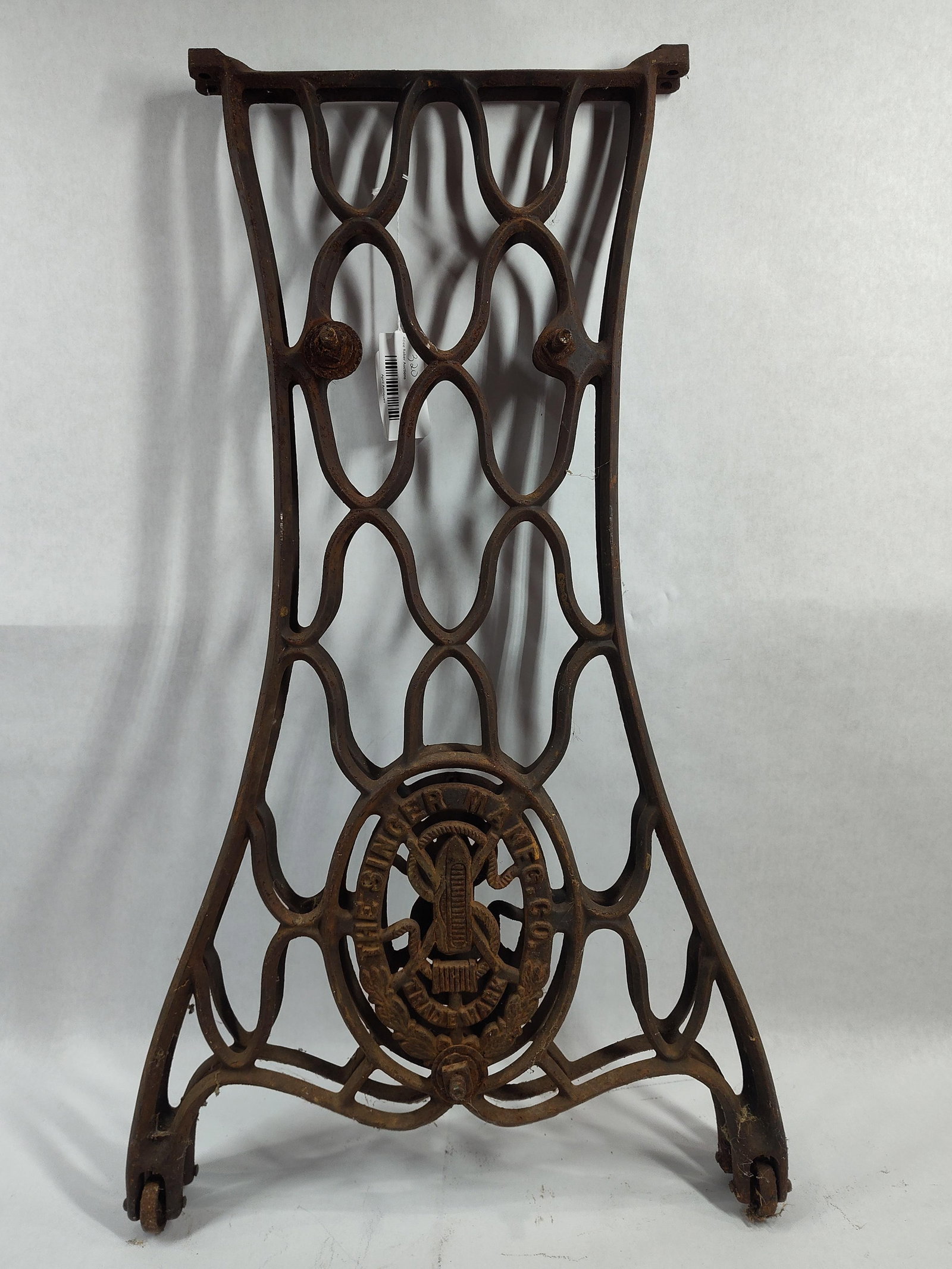 Cast Iron Singer Sewing Machine Base Open Work Ends - 4