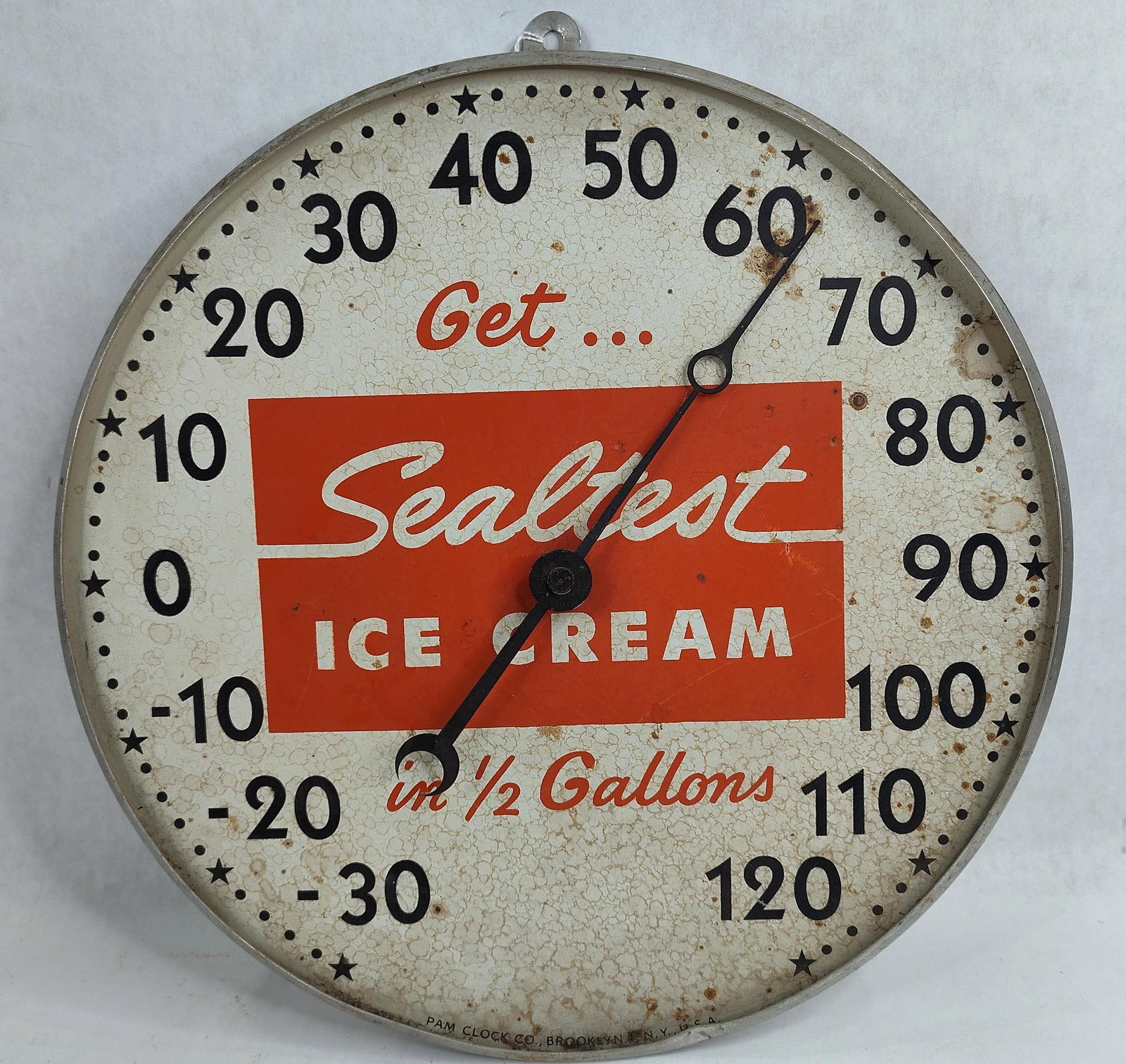 PAM Clock Co Sealtest Ice Cream Wall Hanging Therm (1 of 5)