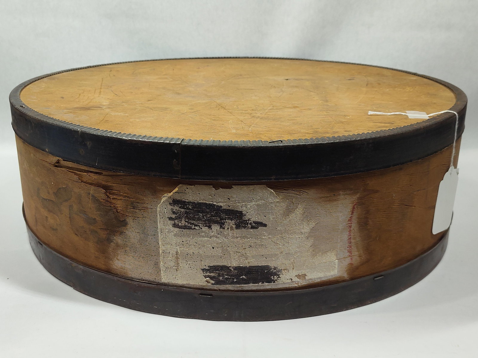 Primitive Wood Cheese Box with Tin Banding (1 of 5)