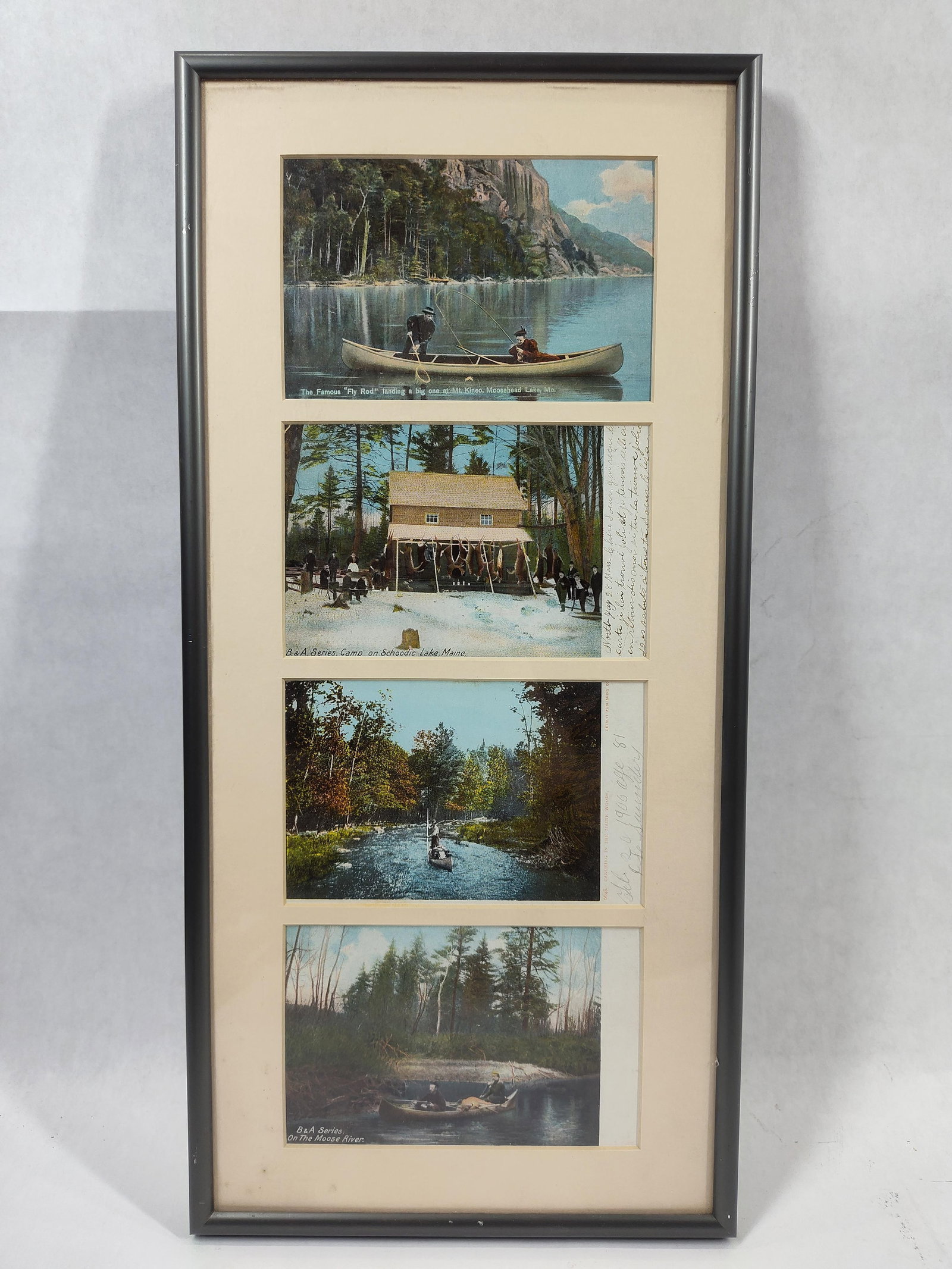B & A Series Framed RPPC Lot of Maine and Moose River (1 of 5)
