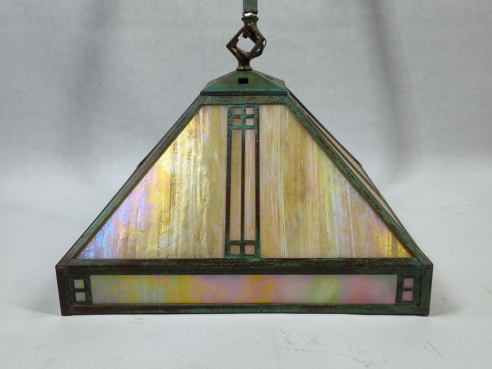 Tiffany Style Mission Prairie Pendant Hanging Swag Lamp w/ Mount (1 of 5)