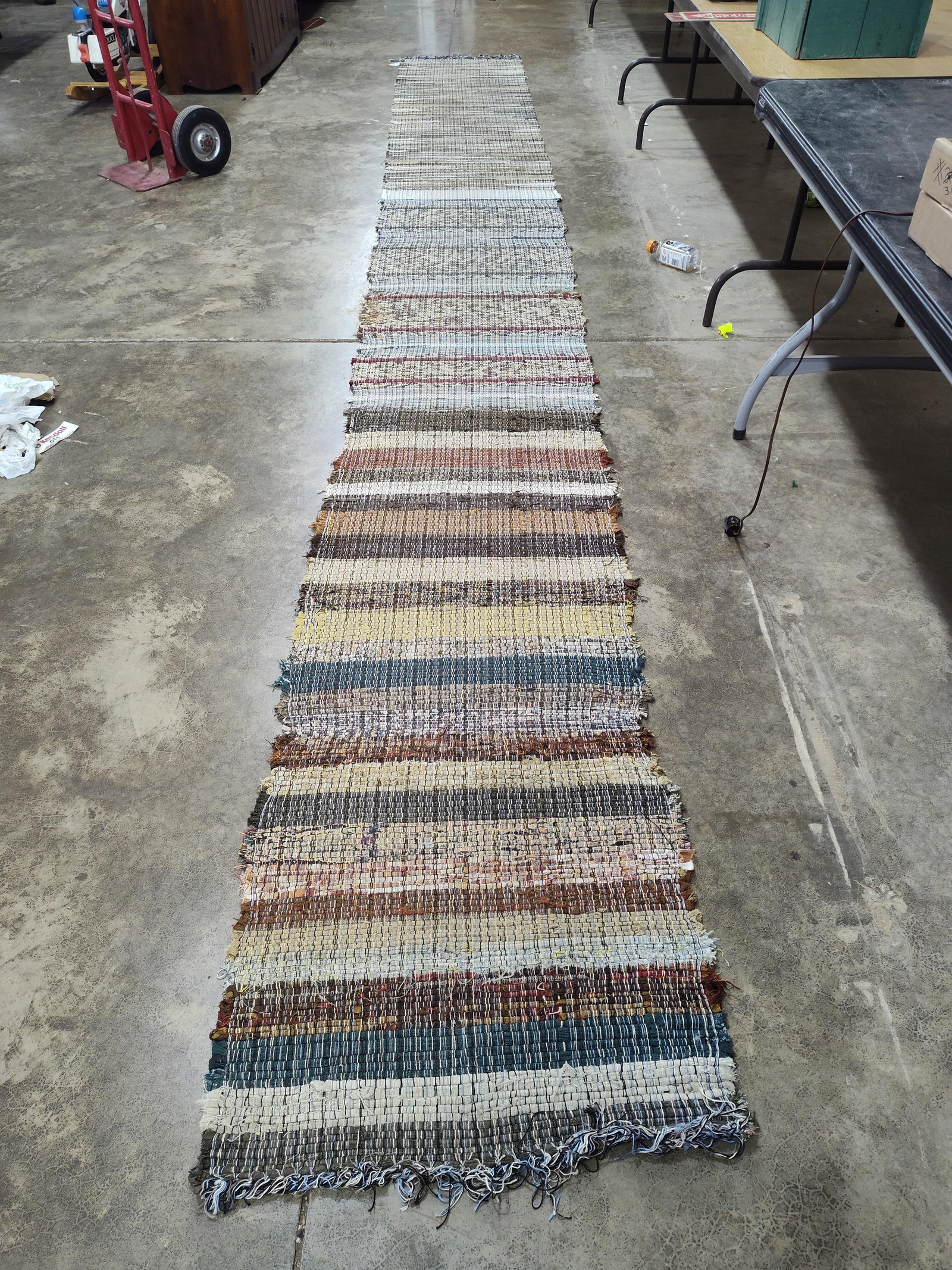 Primitive Multi Neutral Color Hook Runner Rug - 2