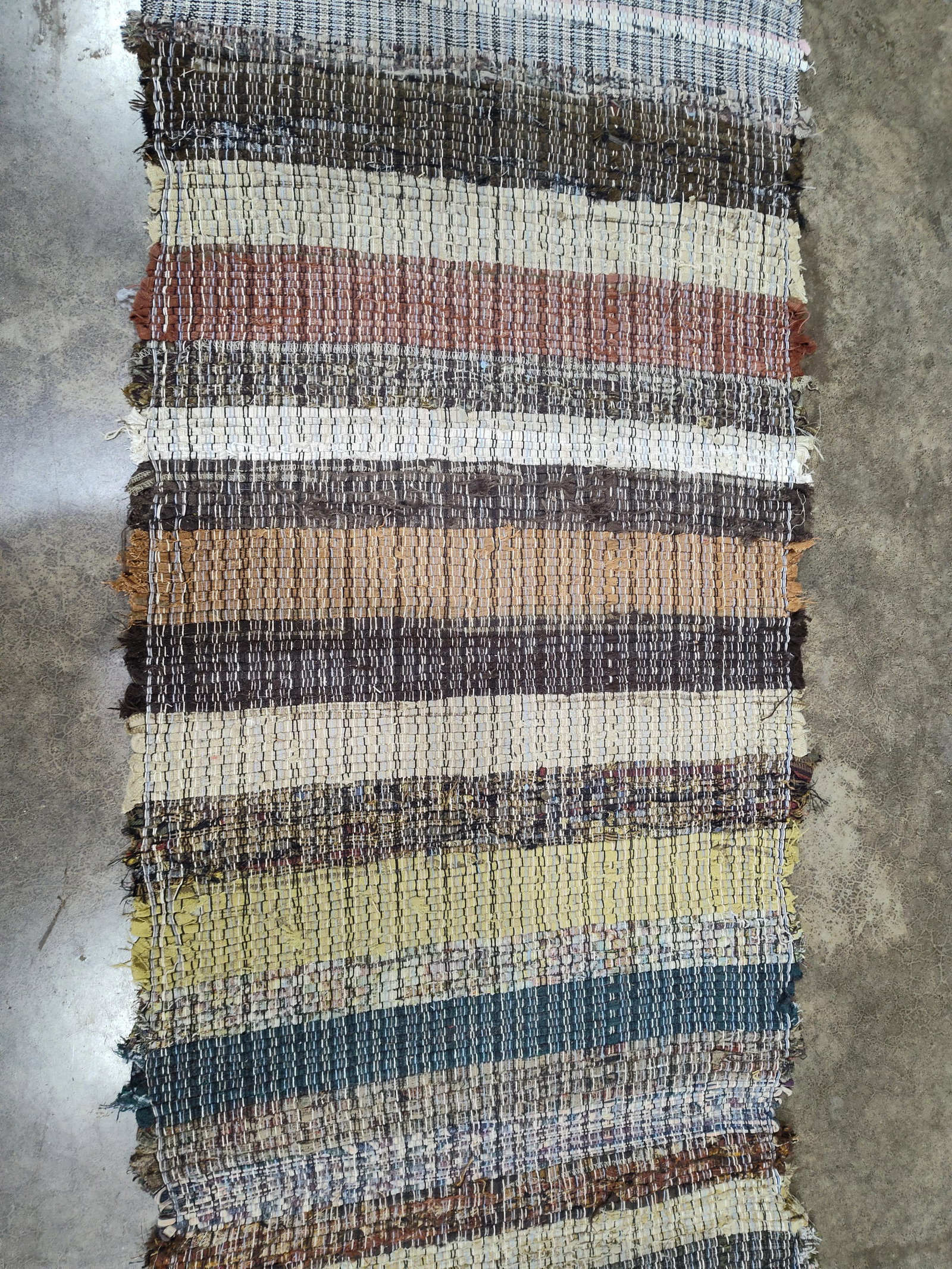 Primitive Multi Neutral Color Hook Runner Rug - 3