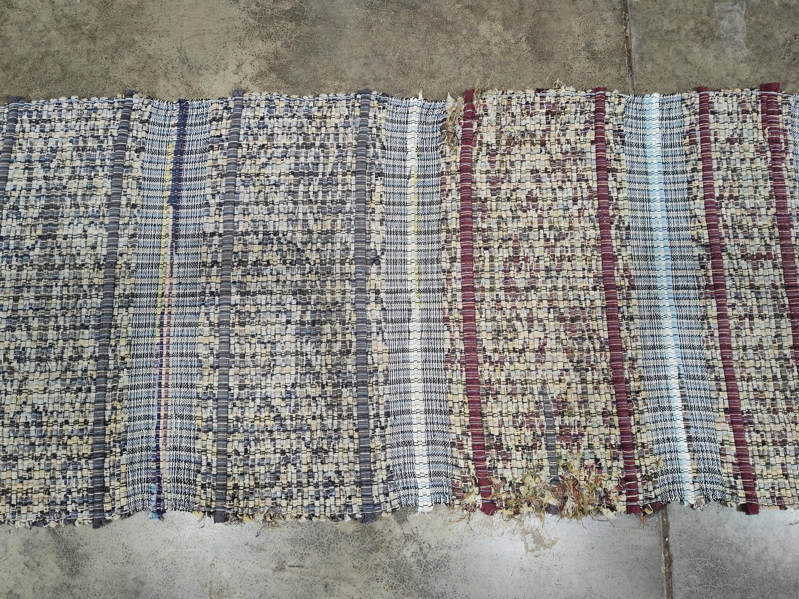 Primitive Multi Neutral Color Hook Runner Rug - 4