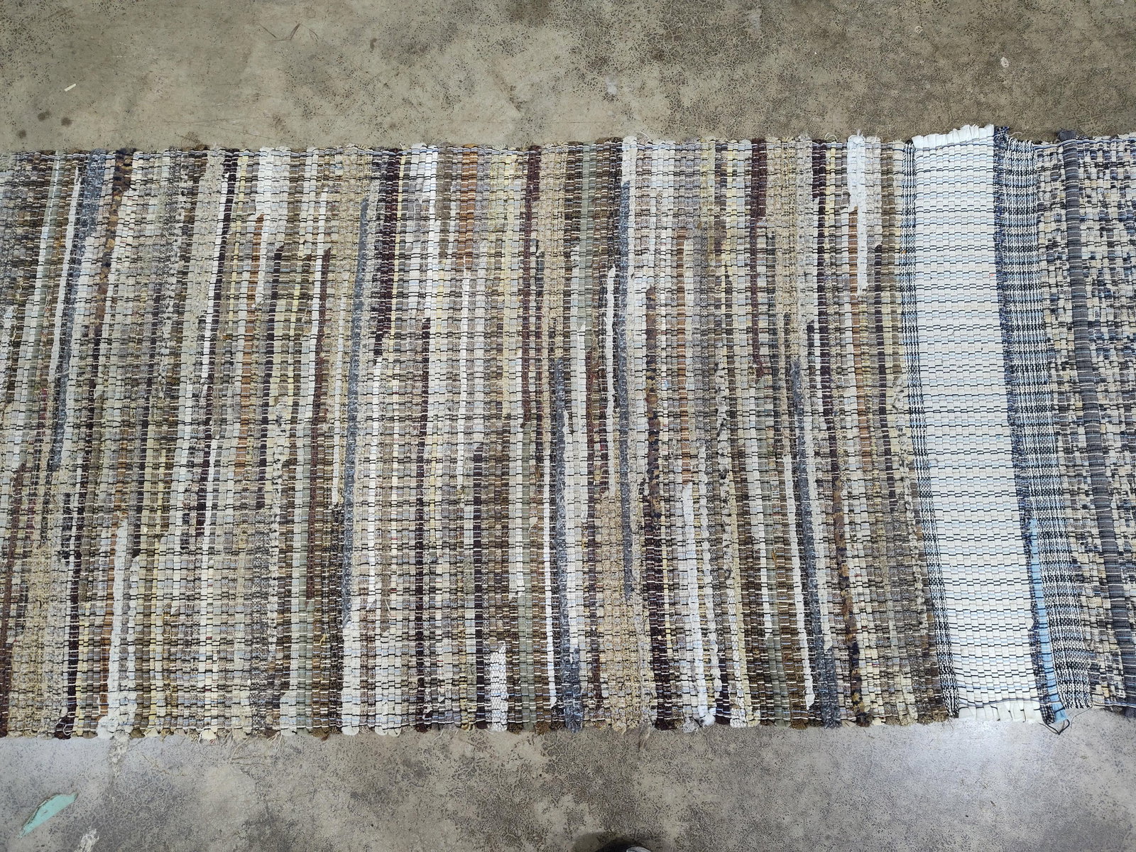 Primitive Multi Neutral Color Hook Runner Rug - 5