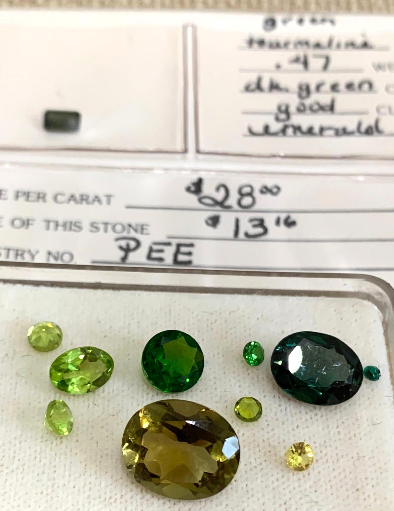 11 Tourmaline, Peridot, Green Garnet, Chrysoberyl Large to Petite Loose Jewelers Gemstones: Large 12x10mm oval to petite 2mm round gemstones, one gem inside of a sleeve, Beautiful earthy hues with maximum sparkle.