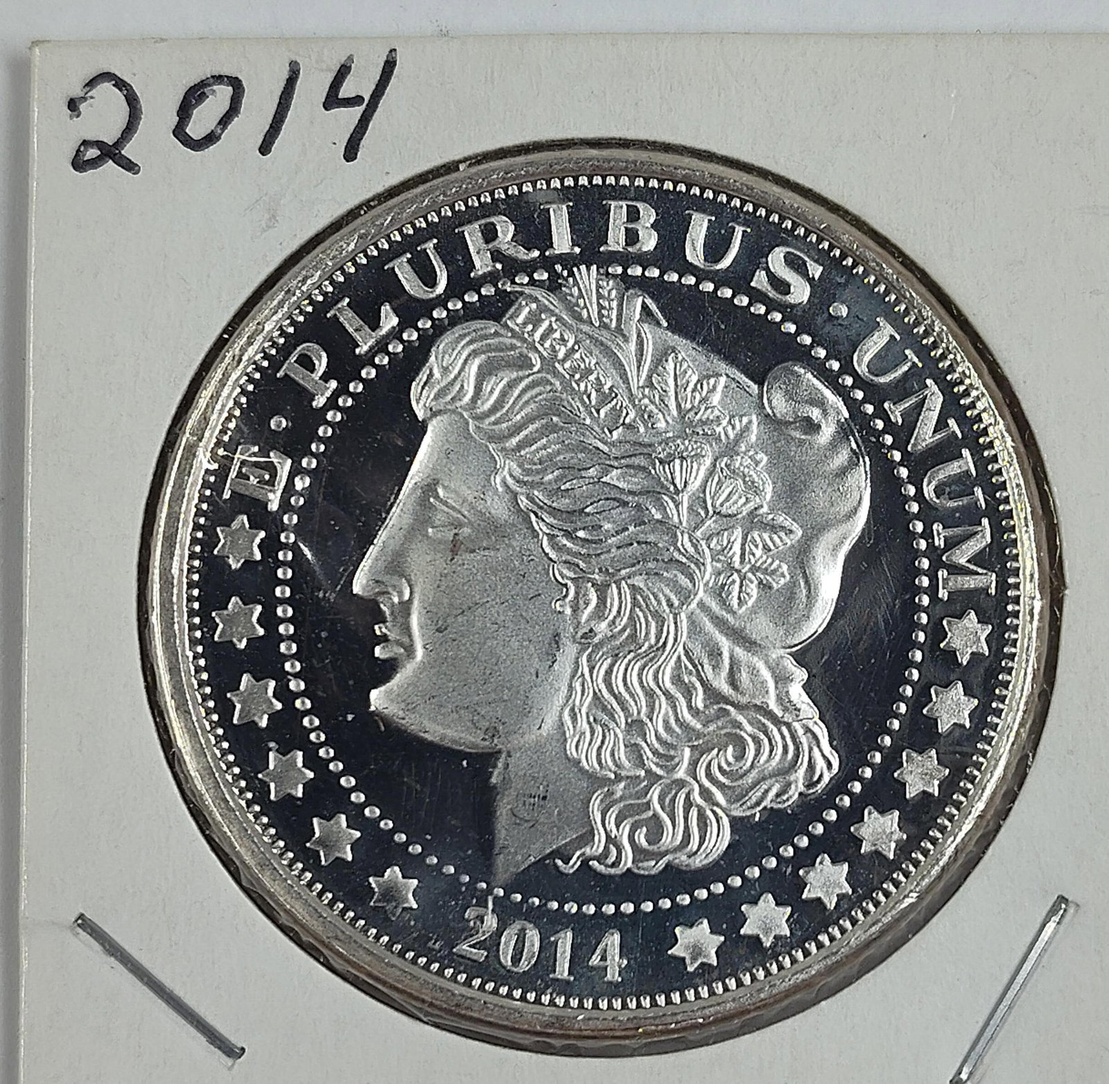 2014 Fine Silver Replica Round of the Morgan Silver Dollar One Troy Oz: .