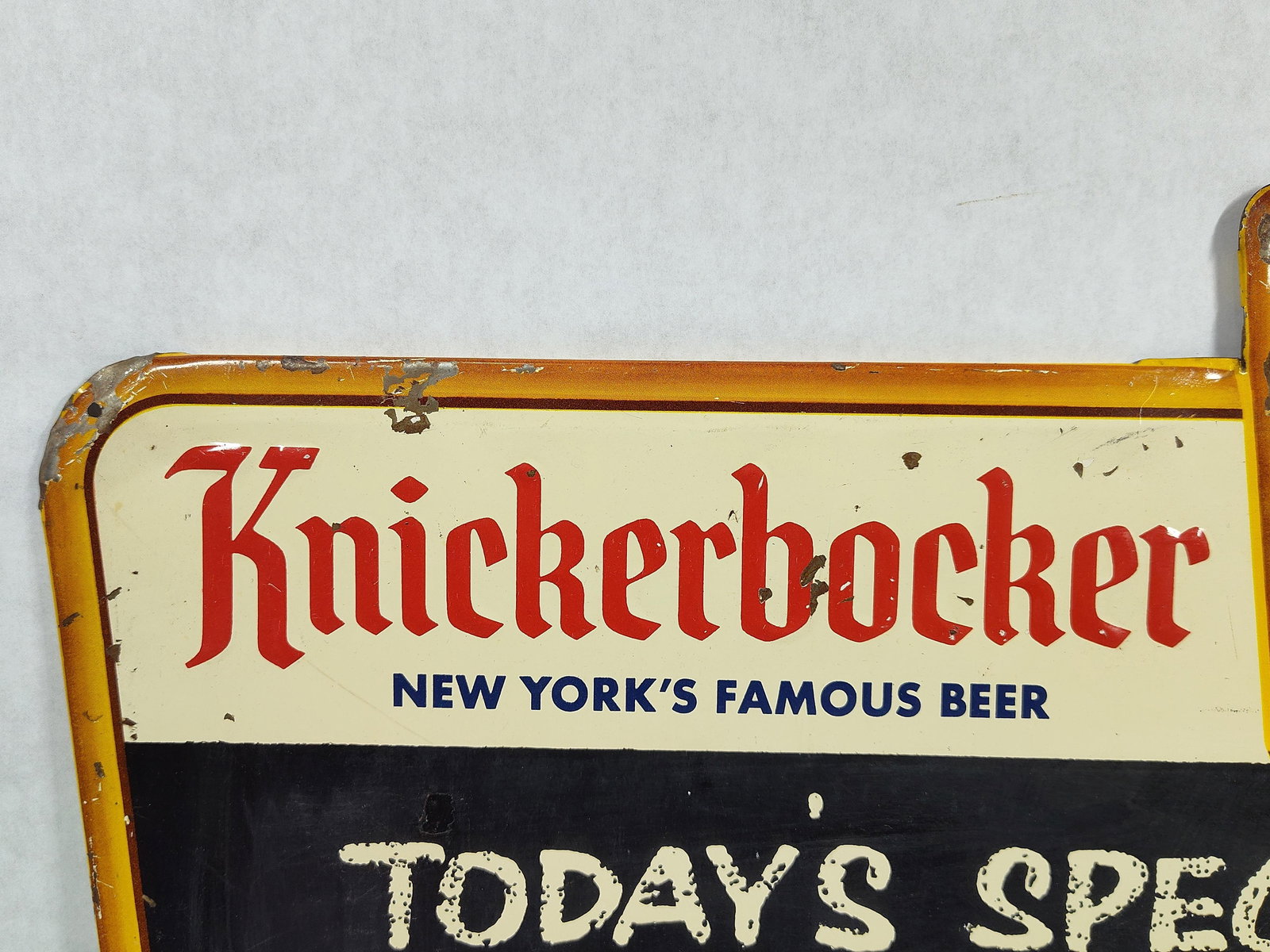 SST Knickerbocker Beer Menu sign - 2